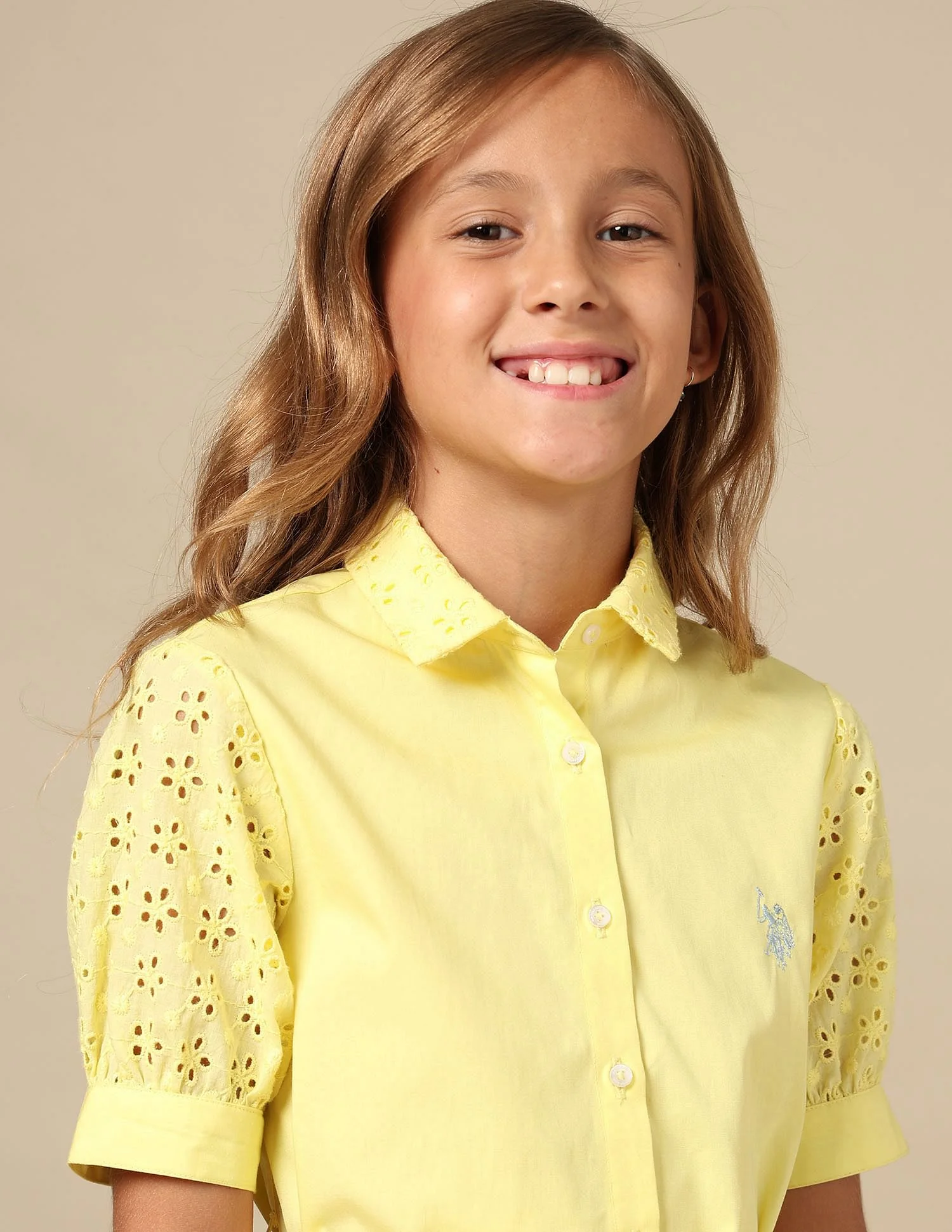 Girls Schiffli Shirt Dress - Image 5