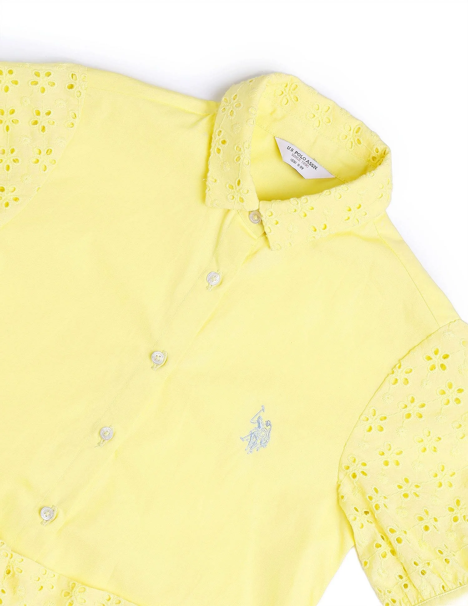 Girls Schiffli Shirt Dress - Image 8