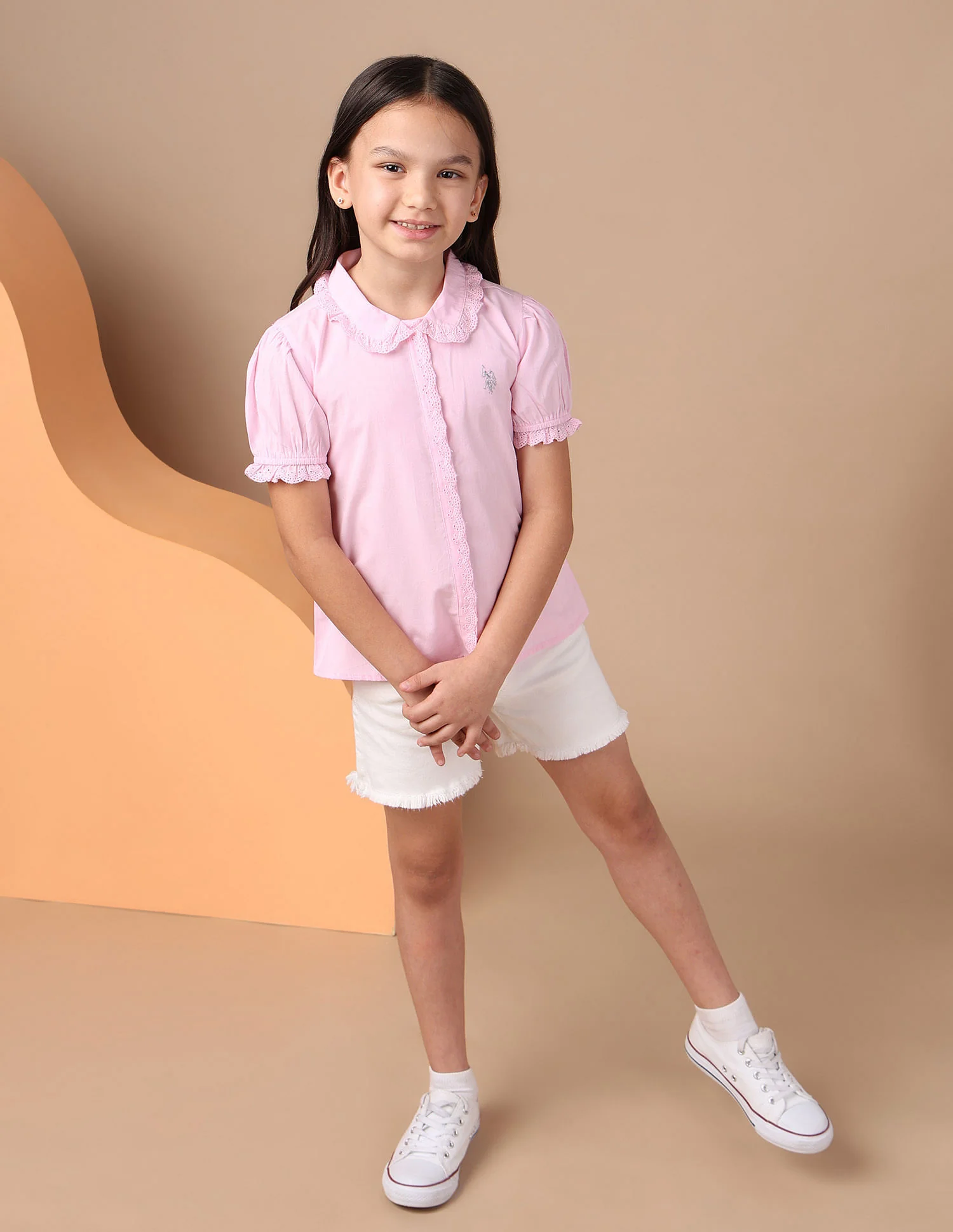 Girls Schiffli Top