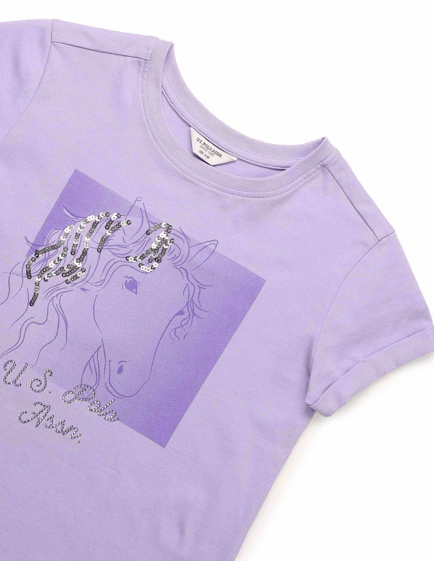 Girls Sequins Detailed Relaxed Fit T-Shirt - Image 8