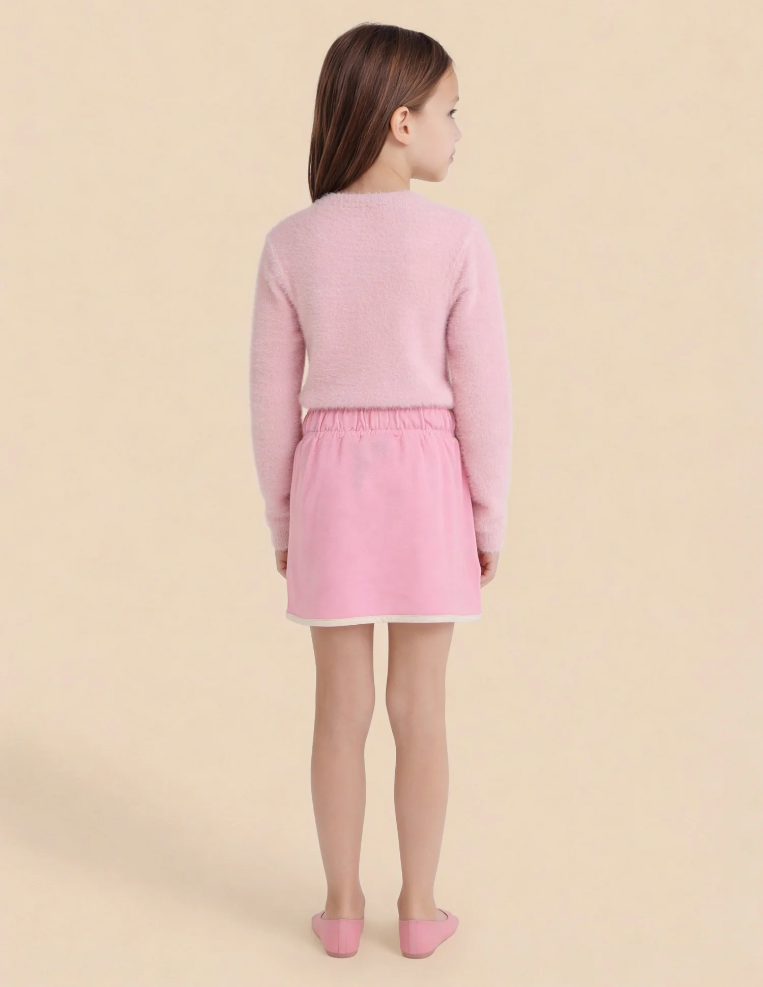 Girls Solid A-Line Skirt - Image 4