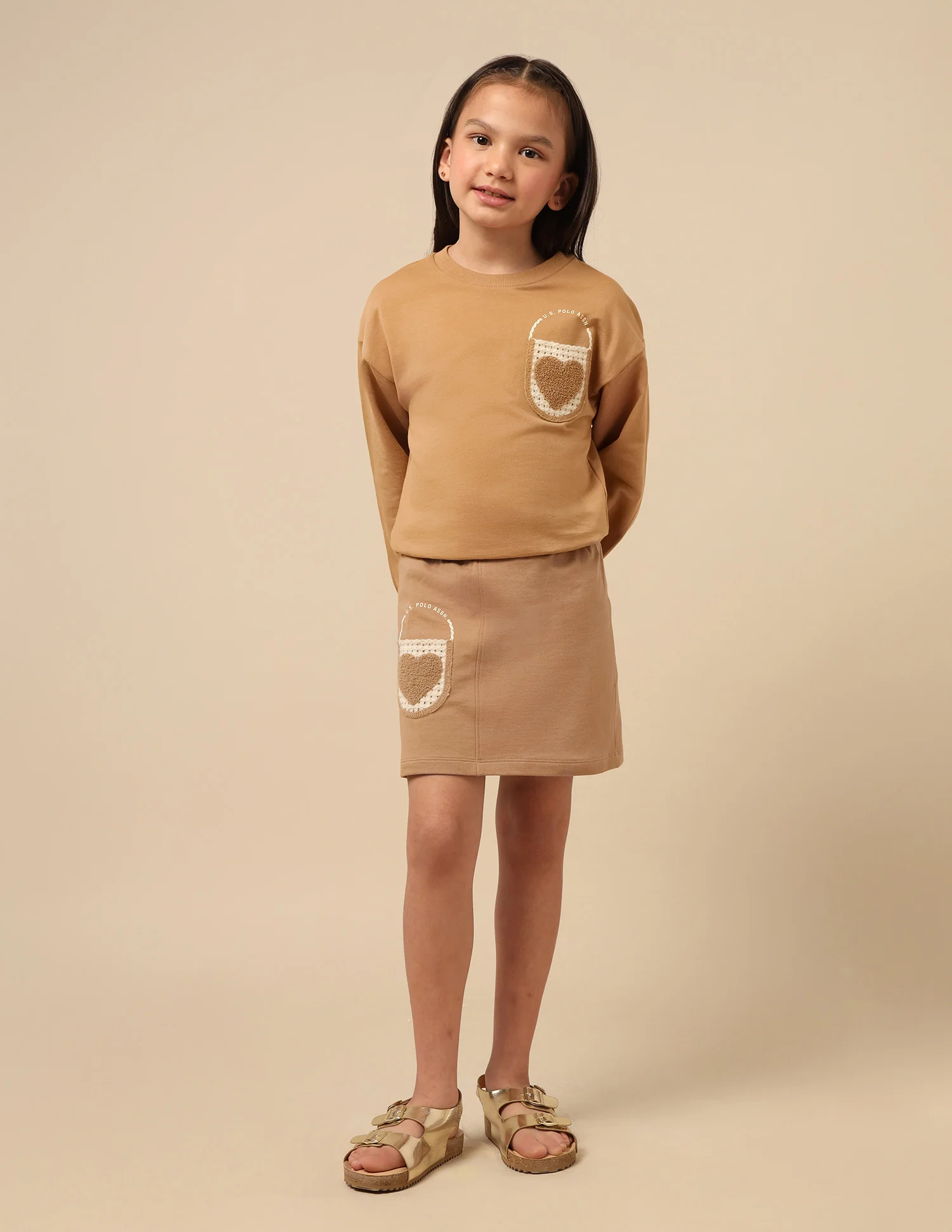 Girls Solid A-Line Skirt - Image 3