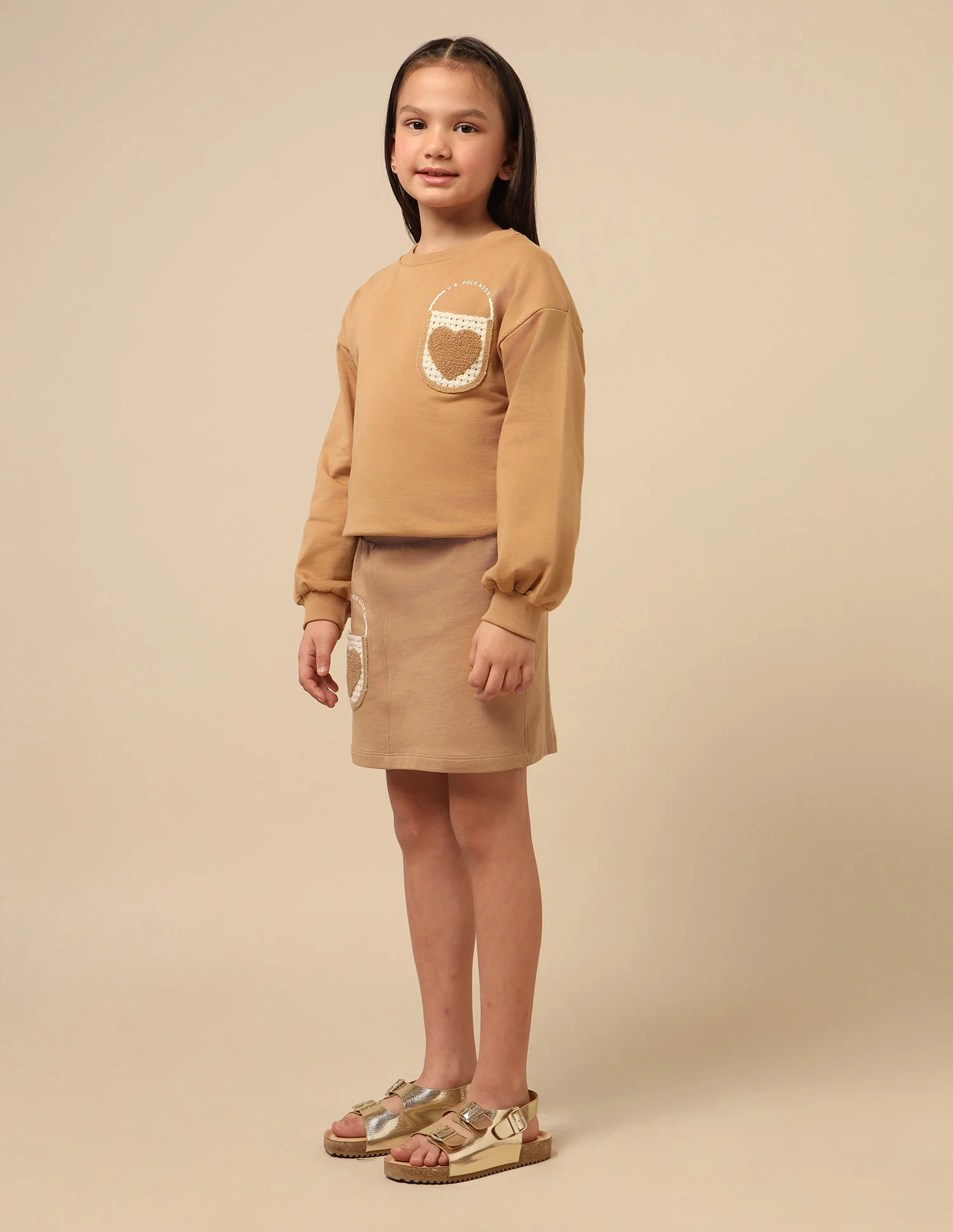 Girls Solid A-Line Skirt - Image 4