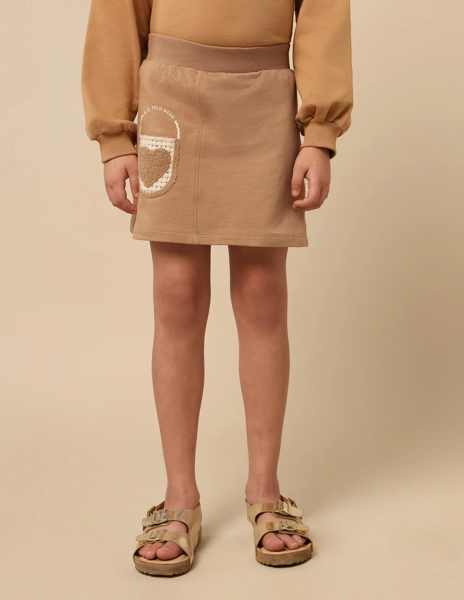 Girls Solid A-Line Skirt - Image 6