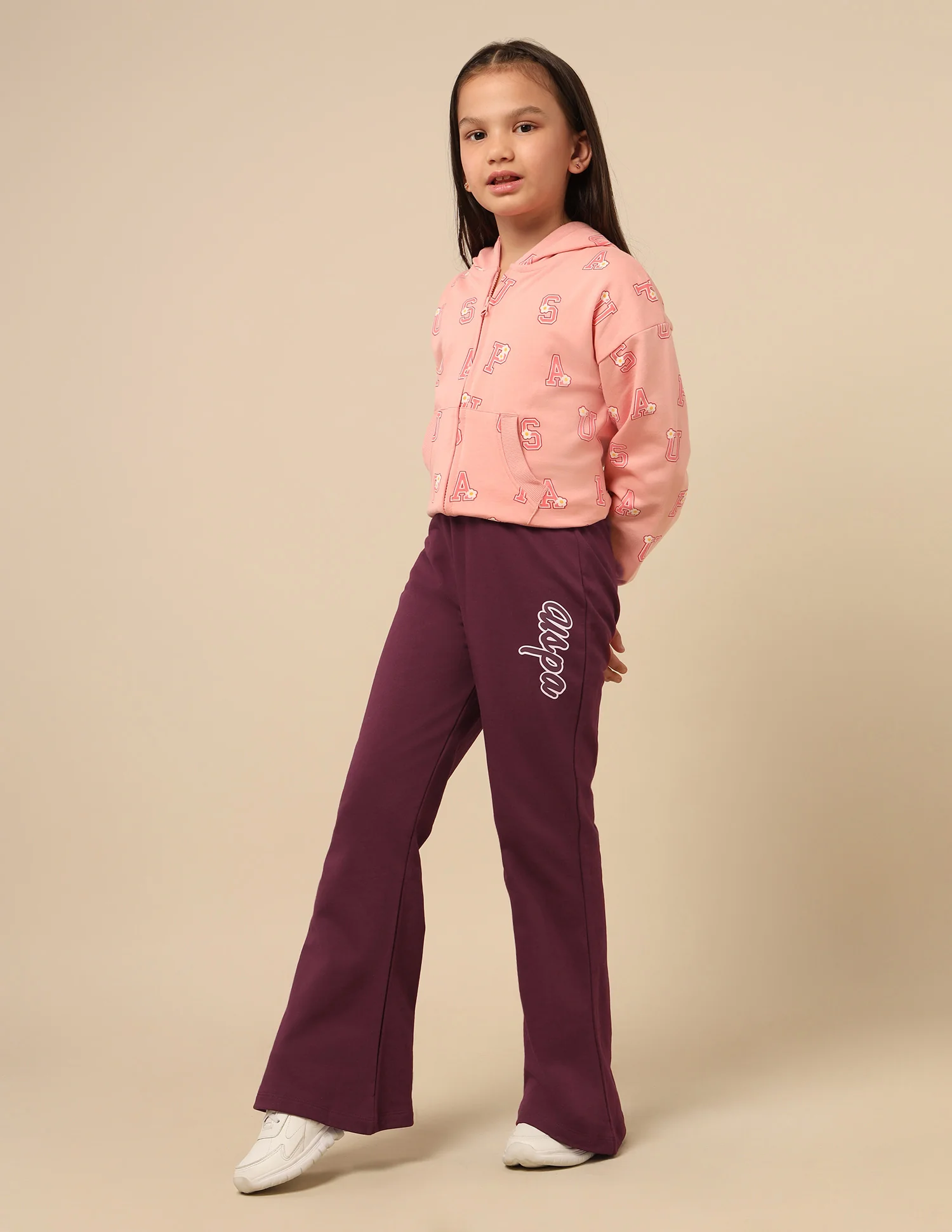 Girls Solid Bootcut Track Pants - Image 4