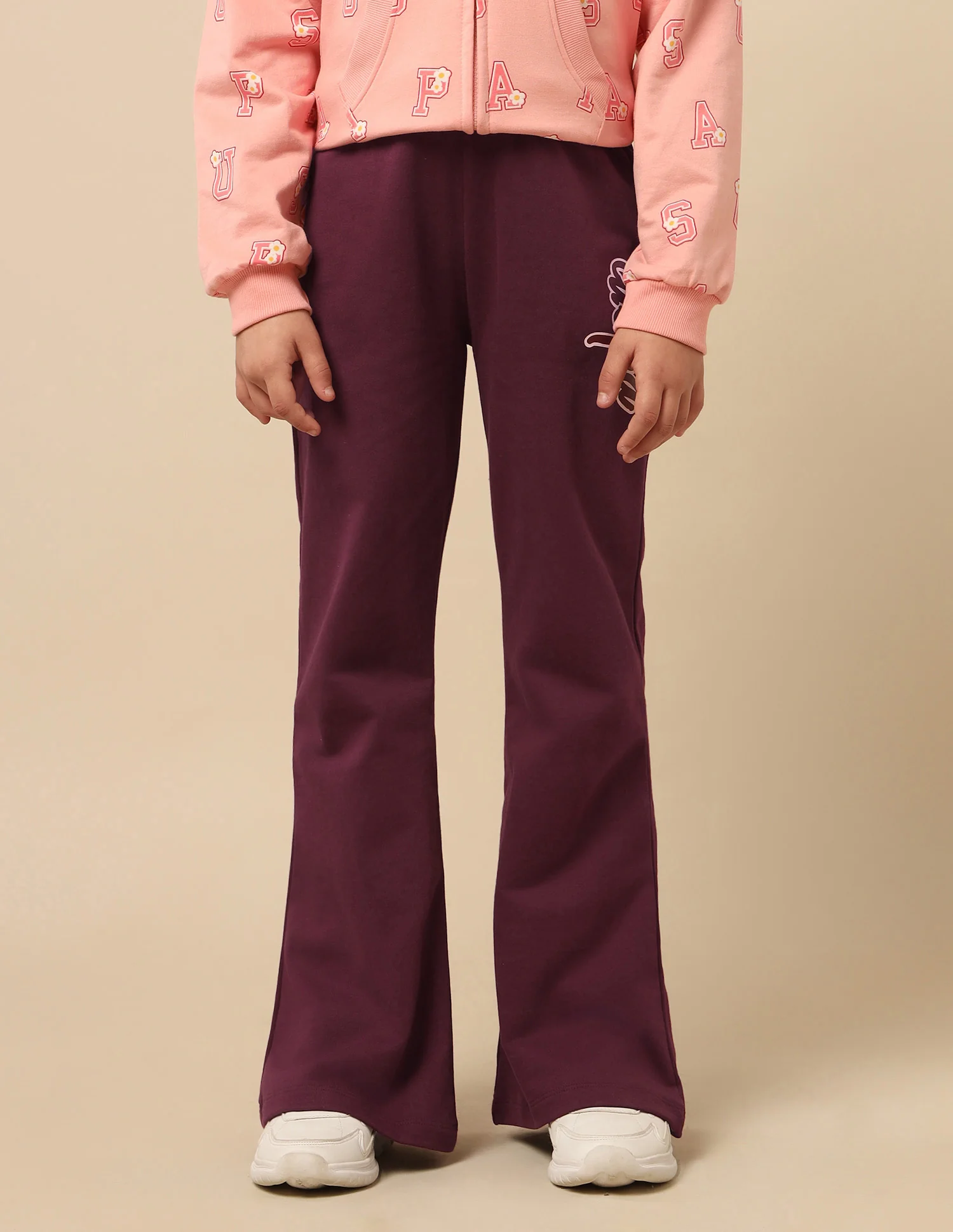 Girls Solid Bootcut Track Pants - Image 6