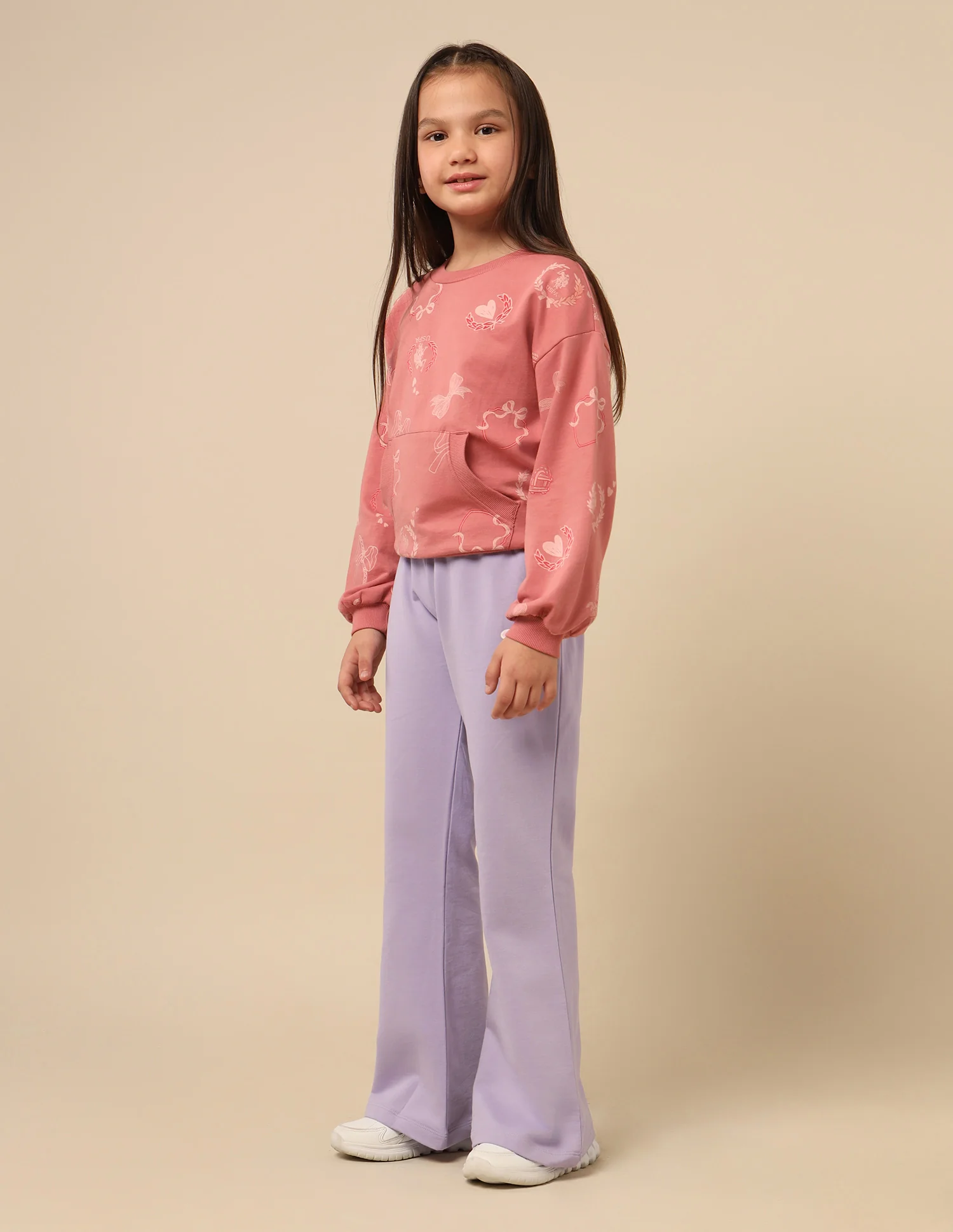 Girls Solid Bootcut Track Pants - Image 4