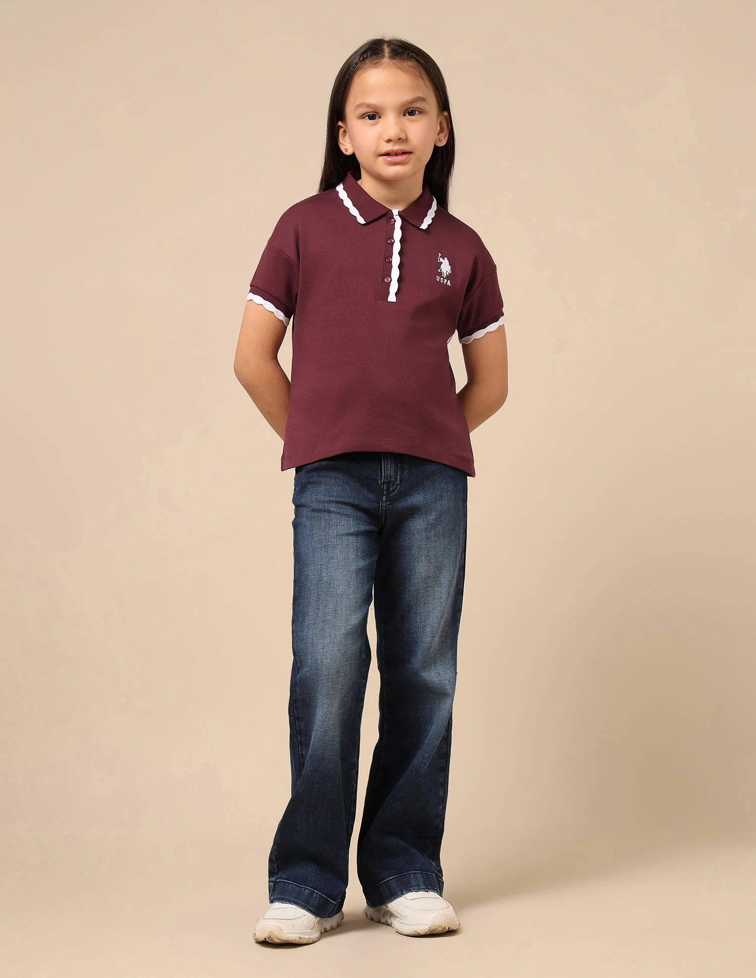 Girls Solid Boxy Fit Top - Image 3