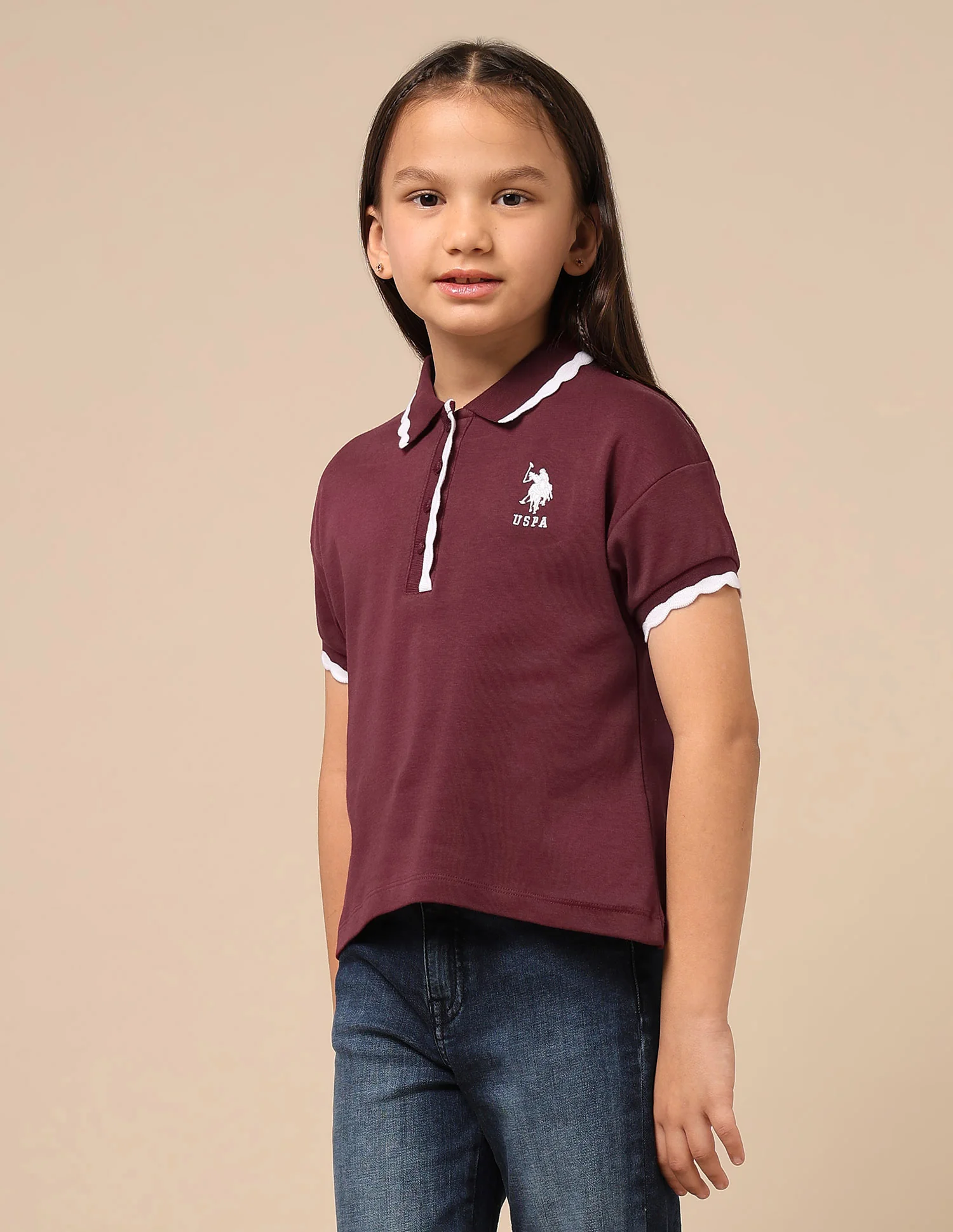 Girls Solid Boxy Fit Top - Image 4