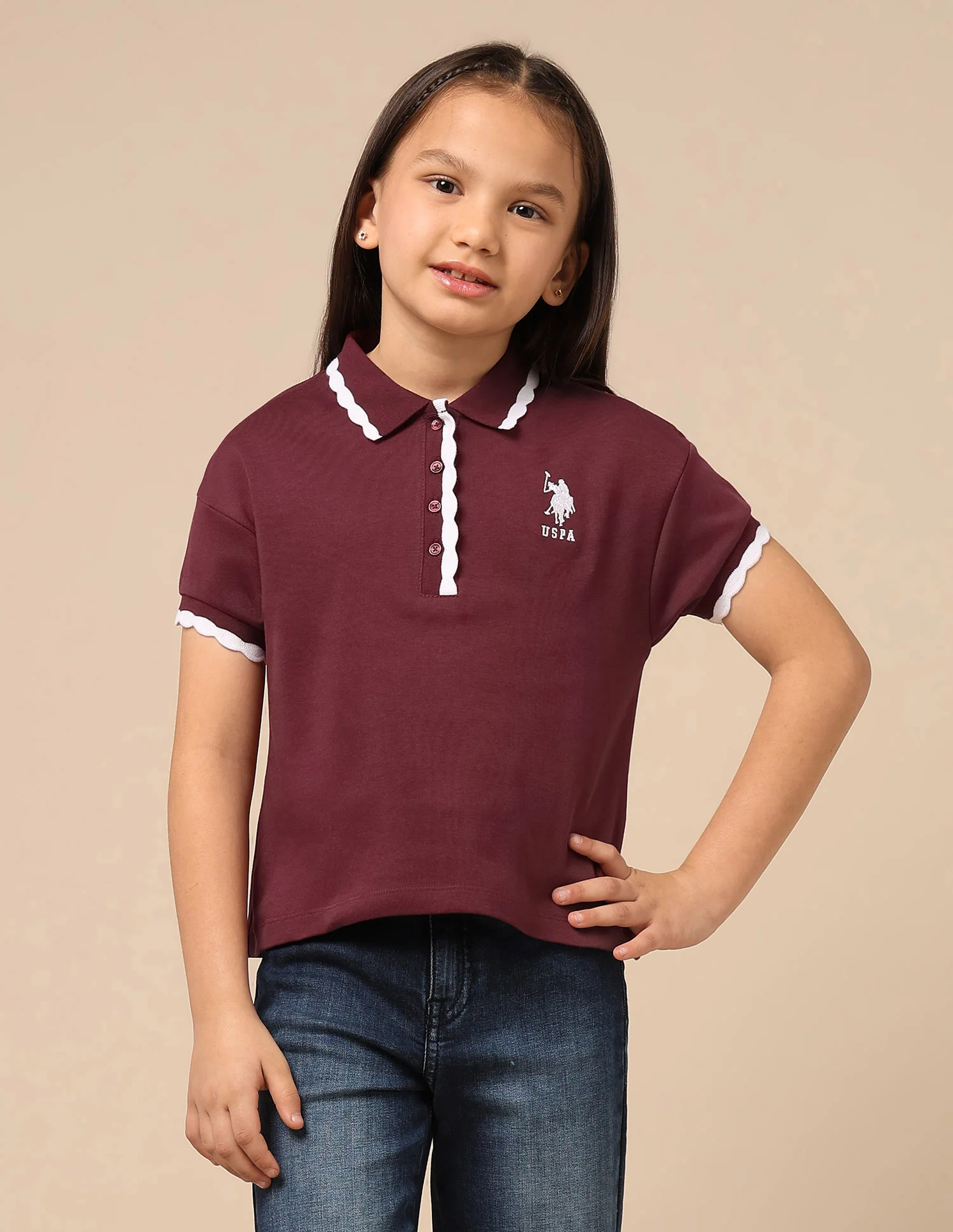 Girls Solid Boxy Fit Top - Image 6