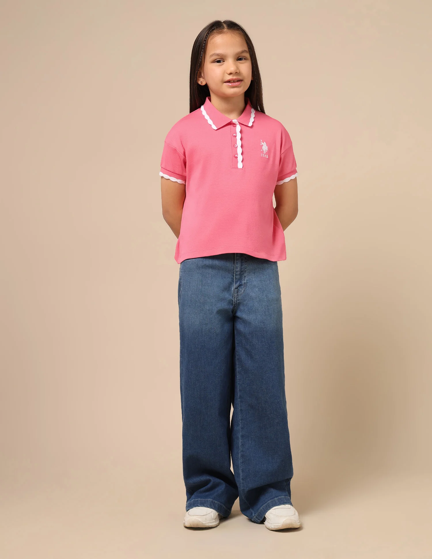 Girls Solid Boxy Fit Top - Image 3