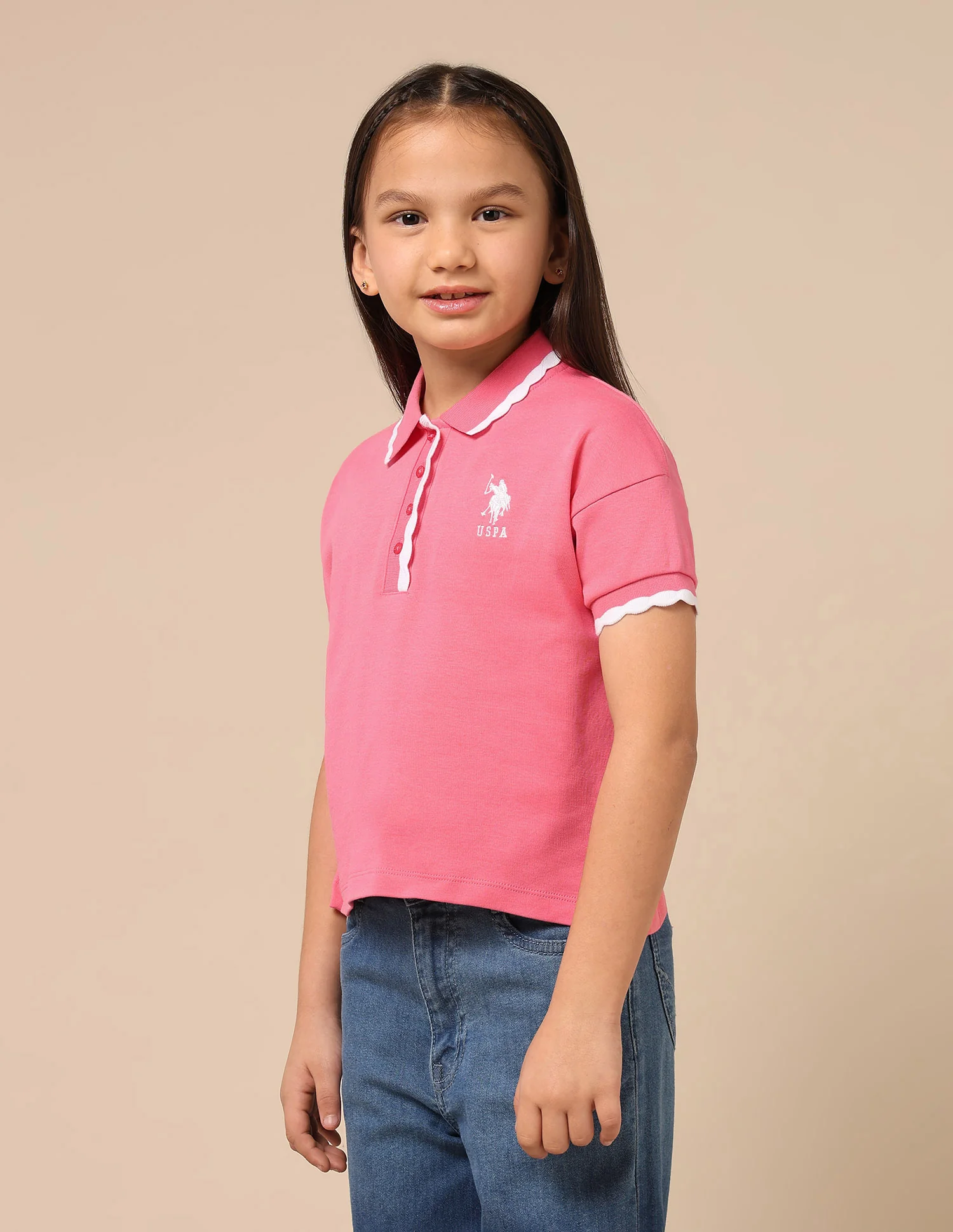 Girls Solid Boxy Fit Top - Image 4