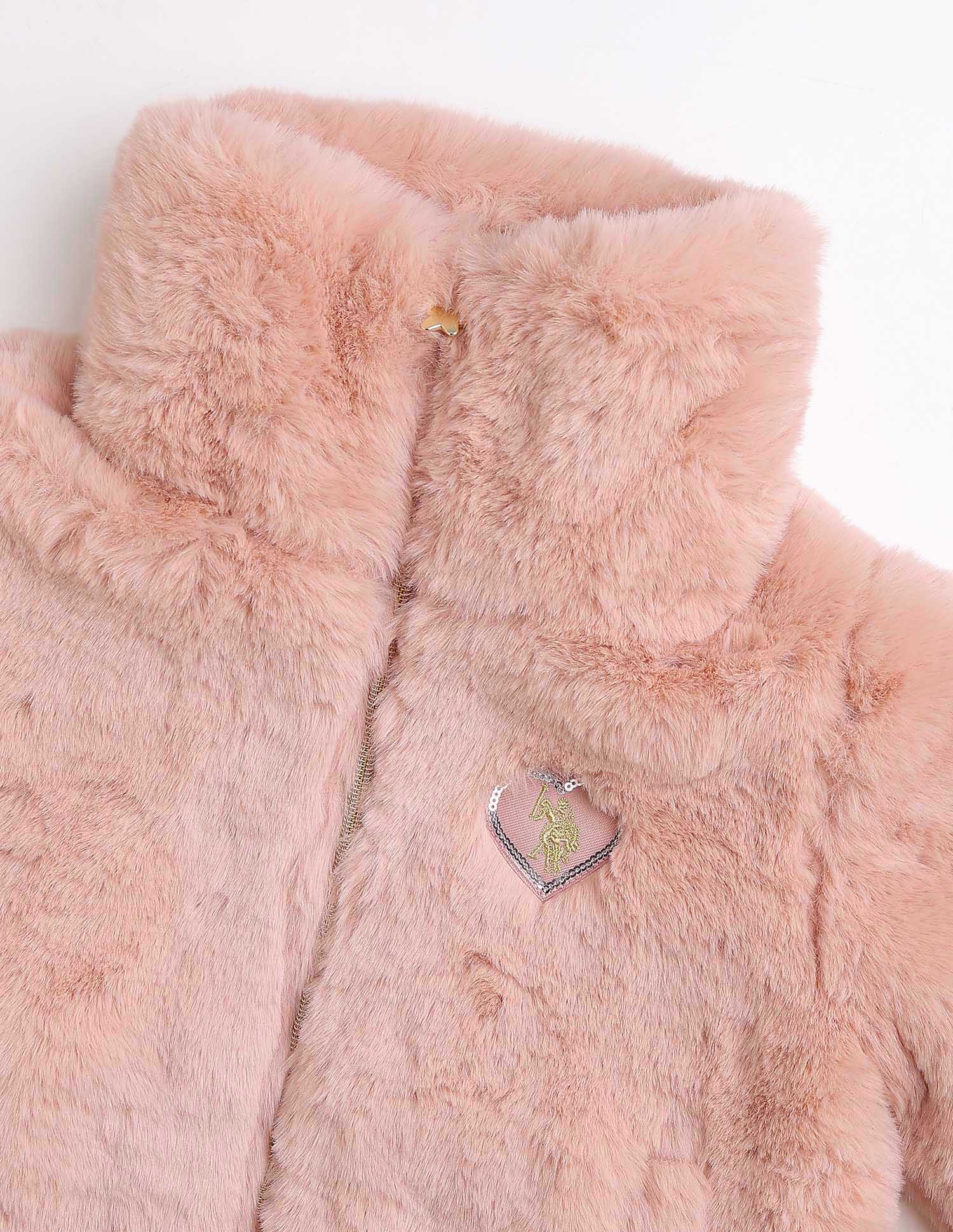 Girls Solid Comfort Fit Jacket - Image 2