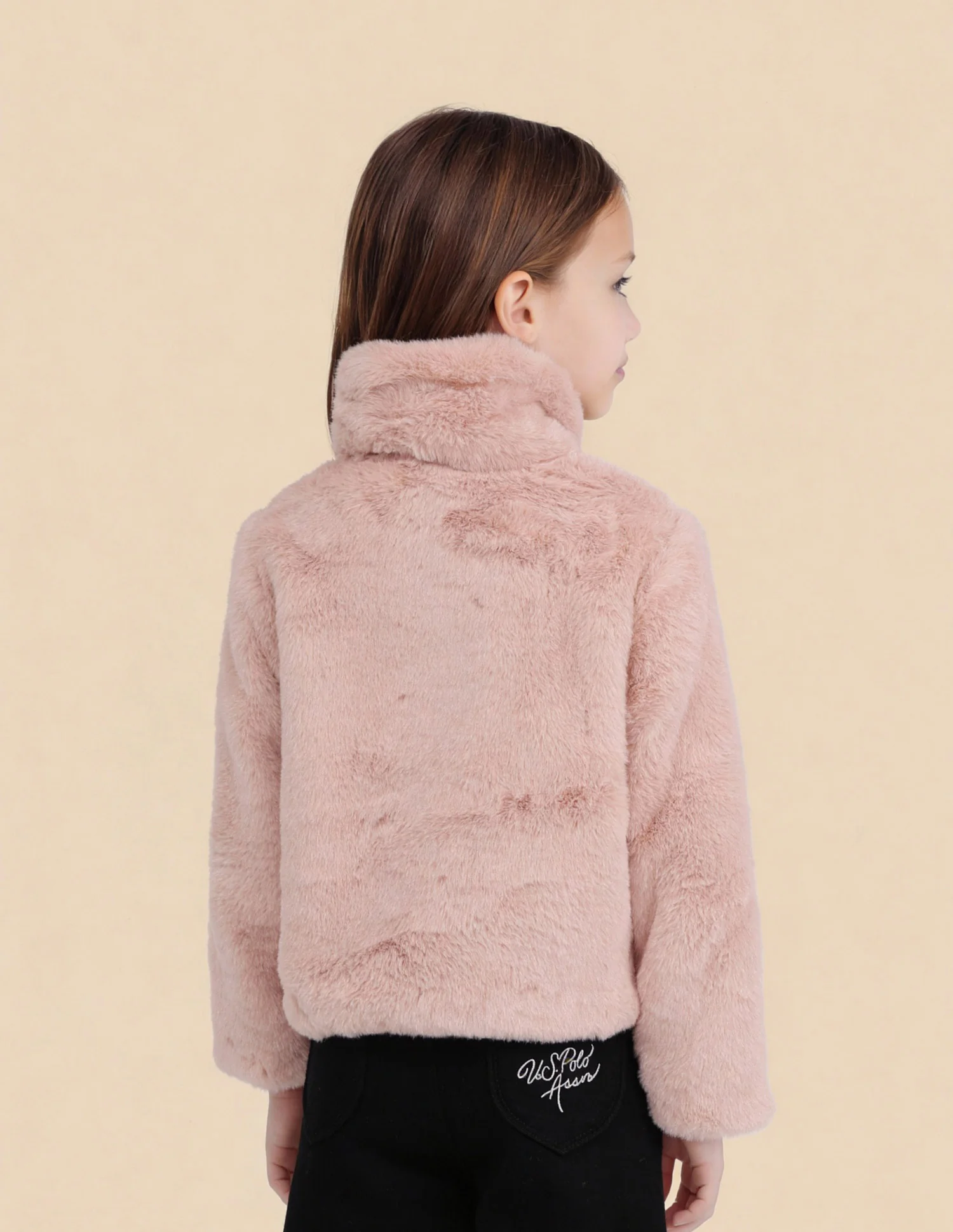 Girls Solid Comfort Fit Jacket - Image 5