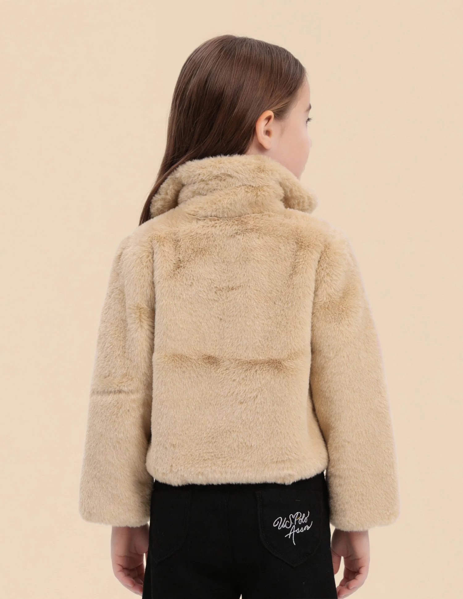 Girls Solid Comfort Fit Jacket - Image 5