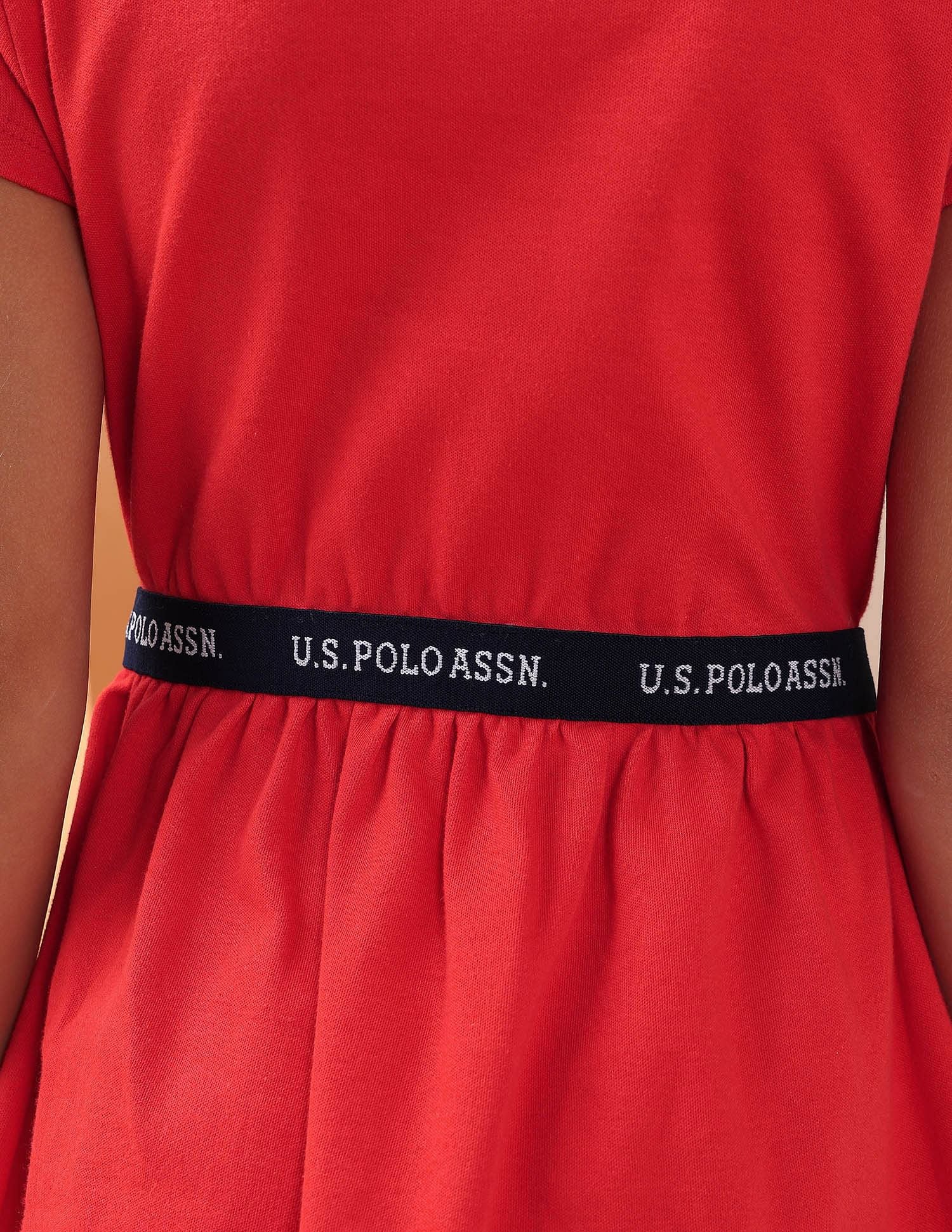 Girls Solid Fit And Flare Dress - Image 10
