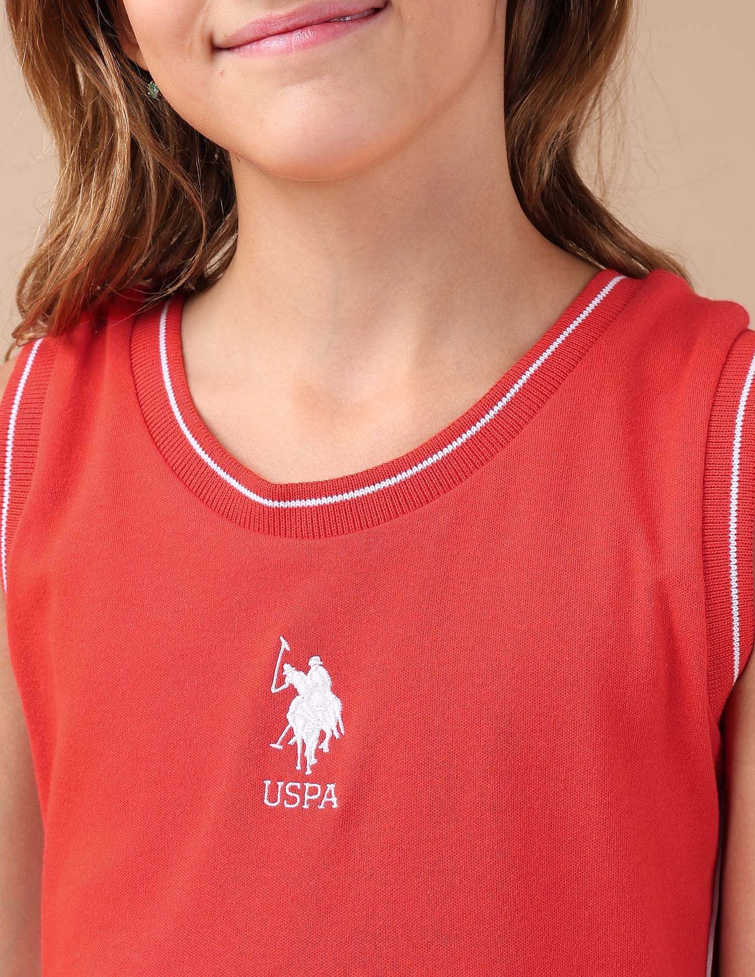 Girls Solid Fit And Flare Dress - Image 5