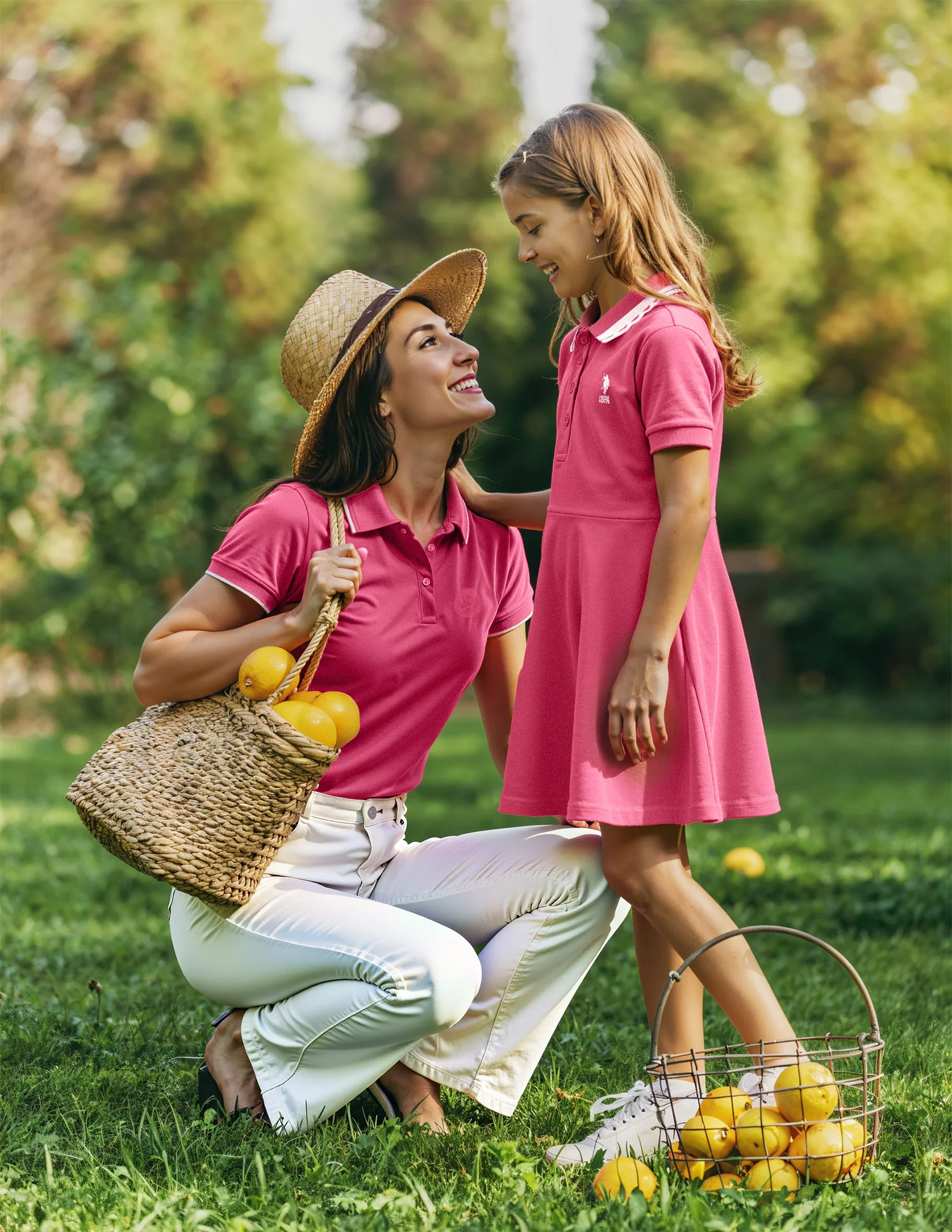 Girls Solid Fit And Flare Polo Dress - Image 2