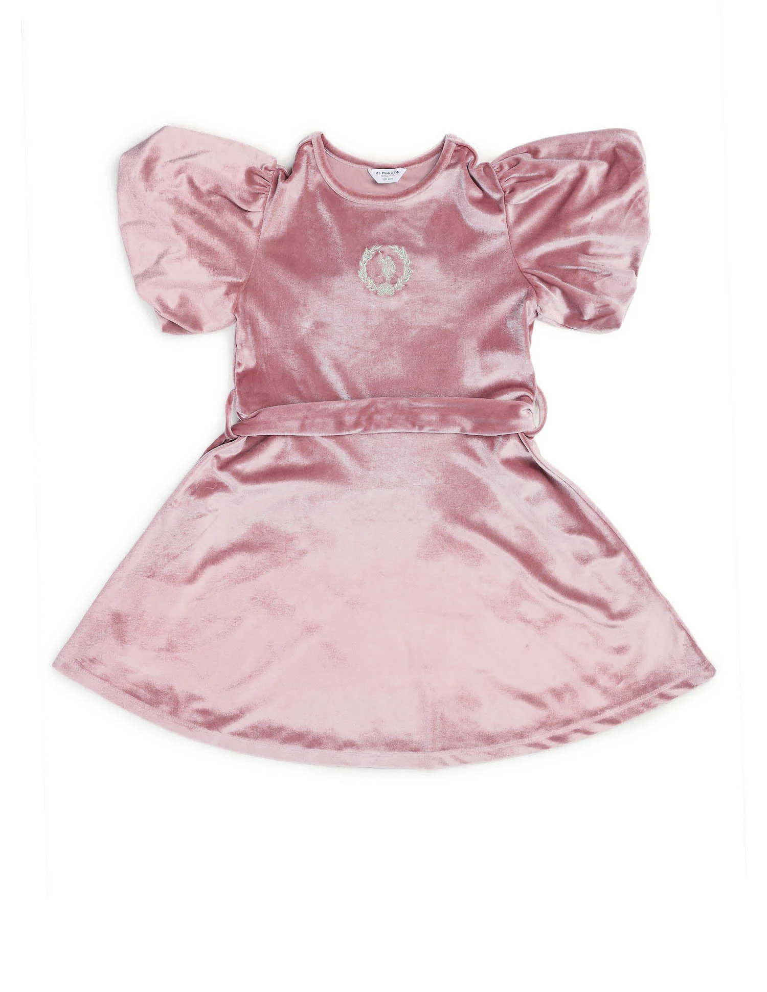 Girls Solid Fit & Flare Dress - Image 9