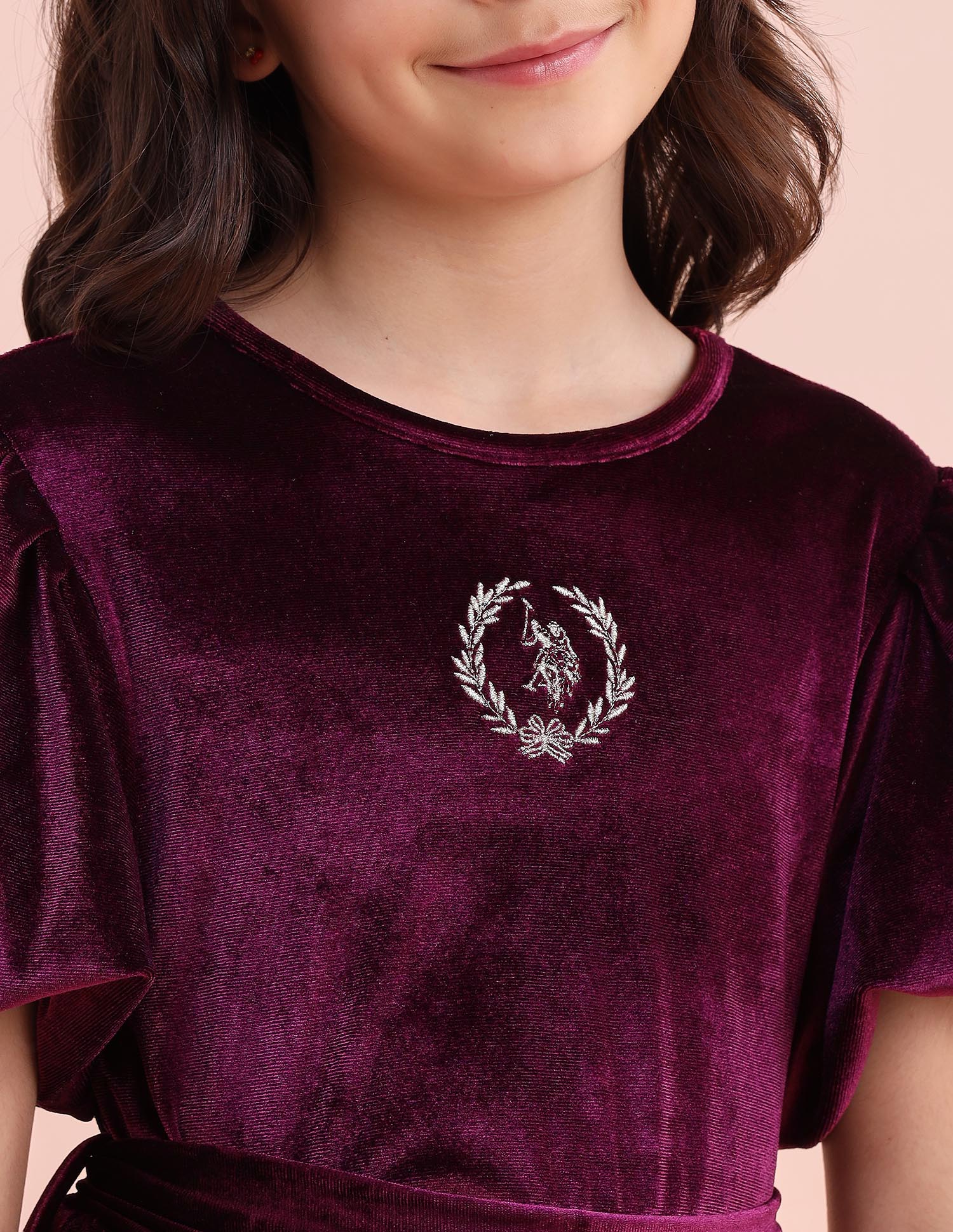 Girls Solid Fit & Flare Dress - Image 8