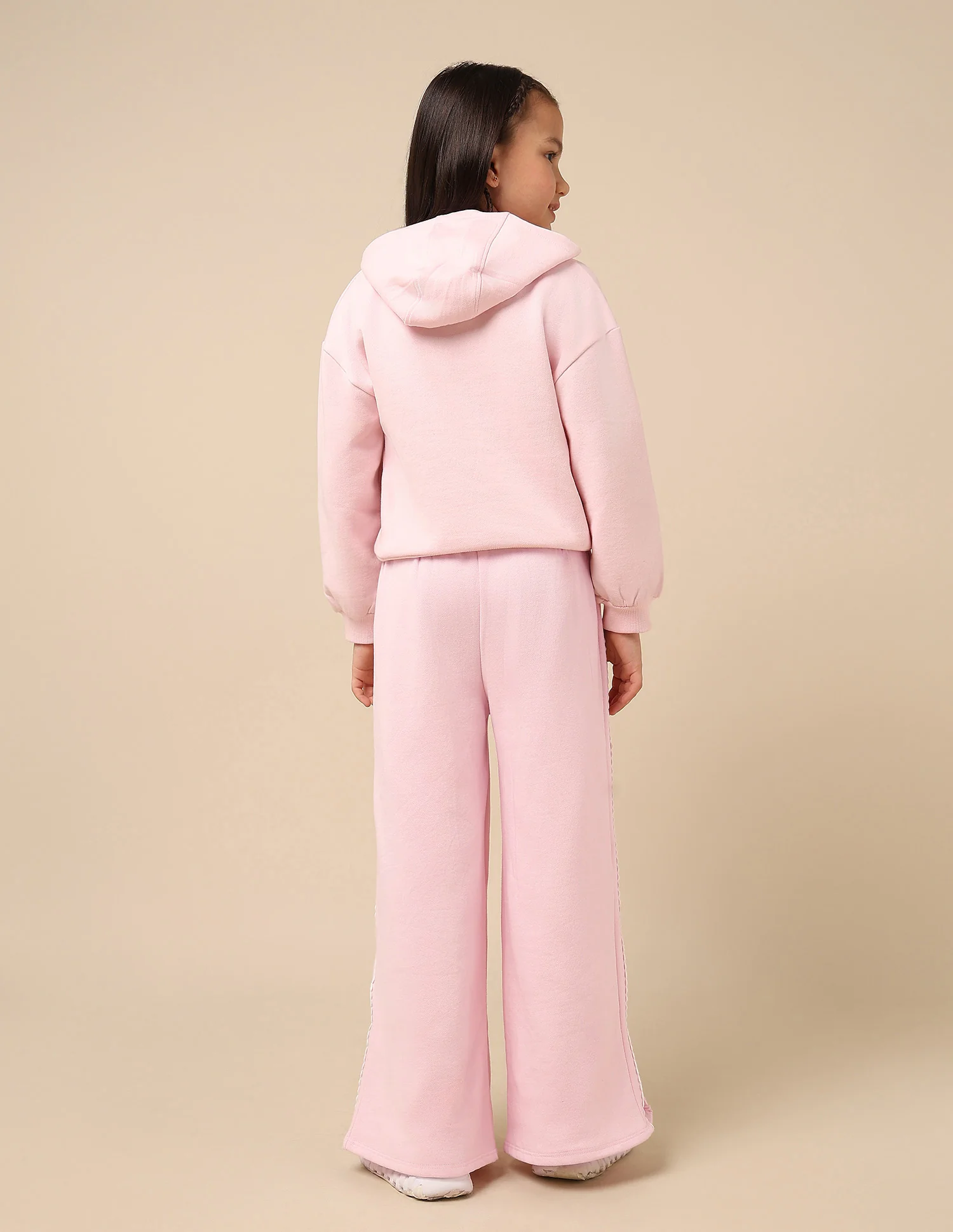 Girls Solid Lace Trim Trousers - Image 5