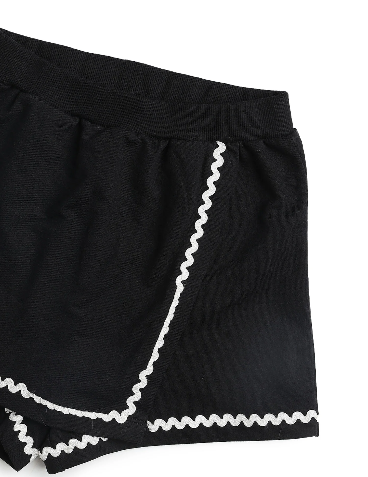 Girls Solid Lace Trim Skort - Image 10