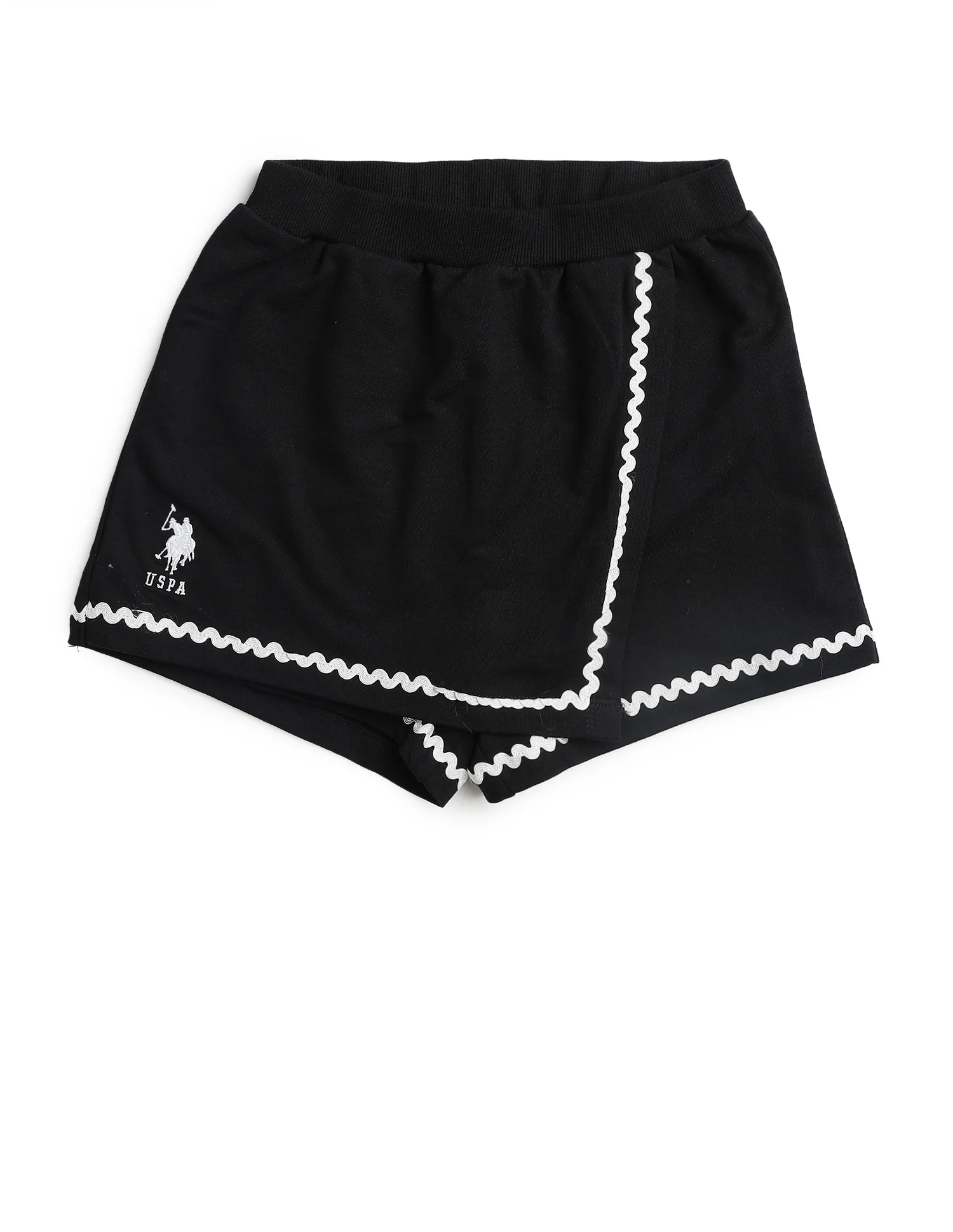 Girls Solid Lace Trim Skort - Image 8