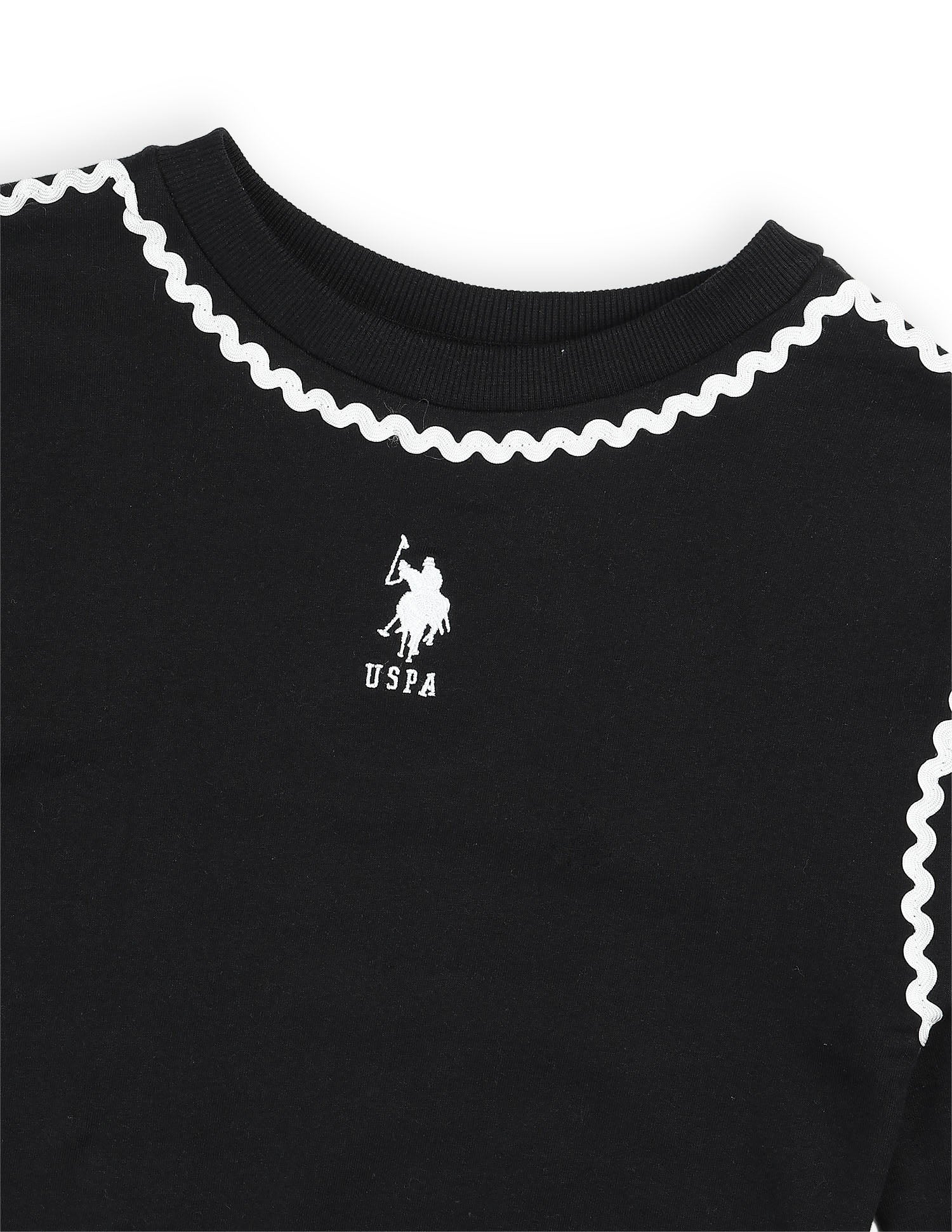 Girls Solid Lace Trim Sweatshirt - Image 10