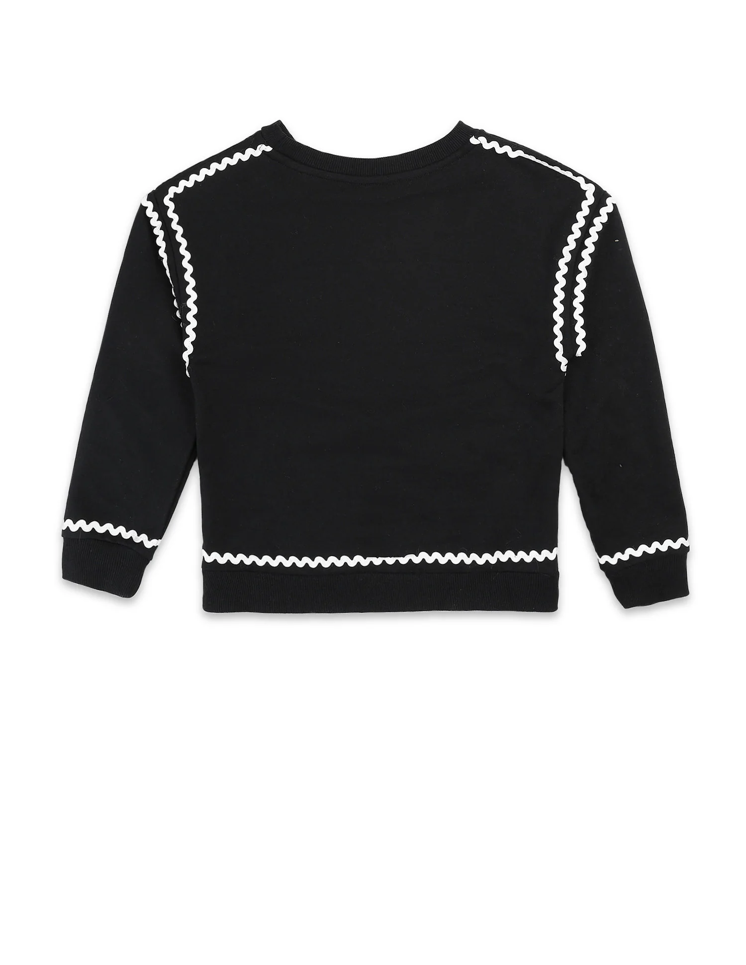 Girls Solid Lace Trim Sweatshirt - Image 9