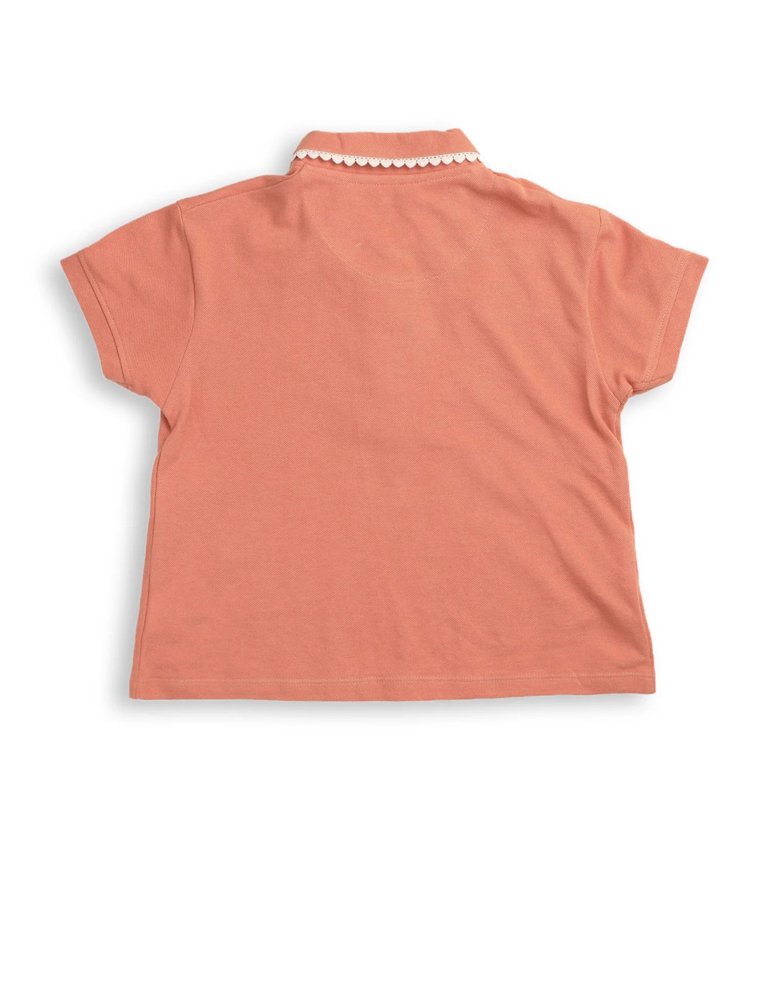 Girls Solid Lace Trim Top - Image 8