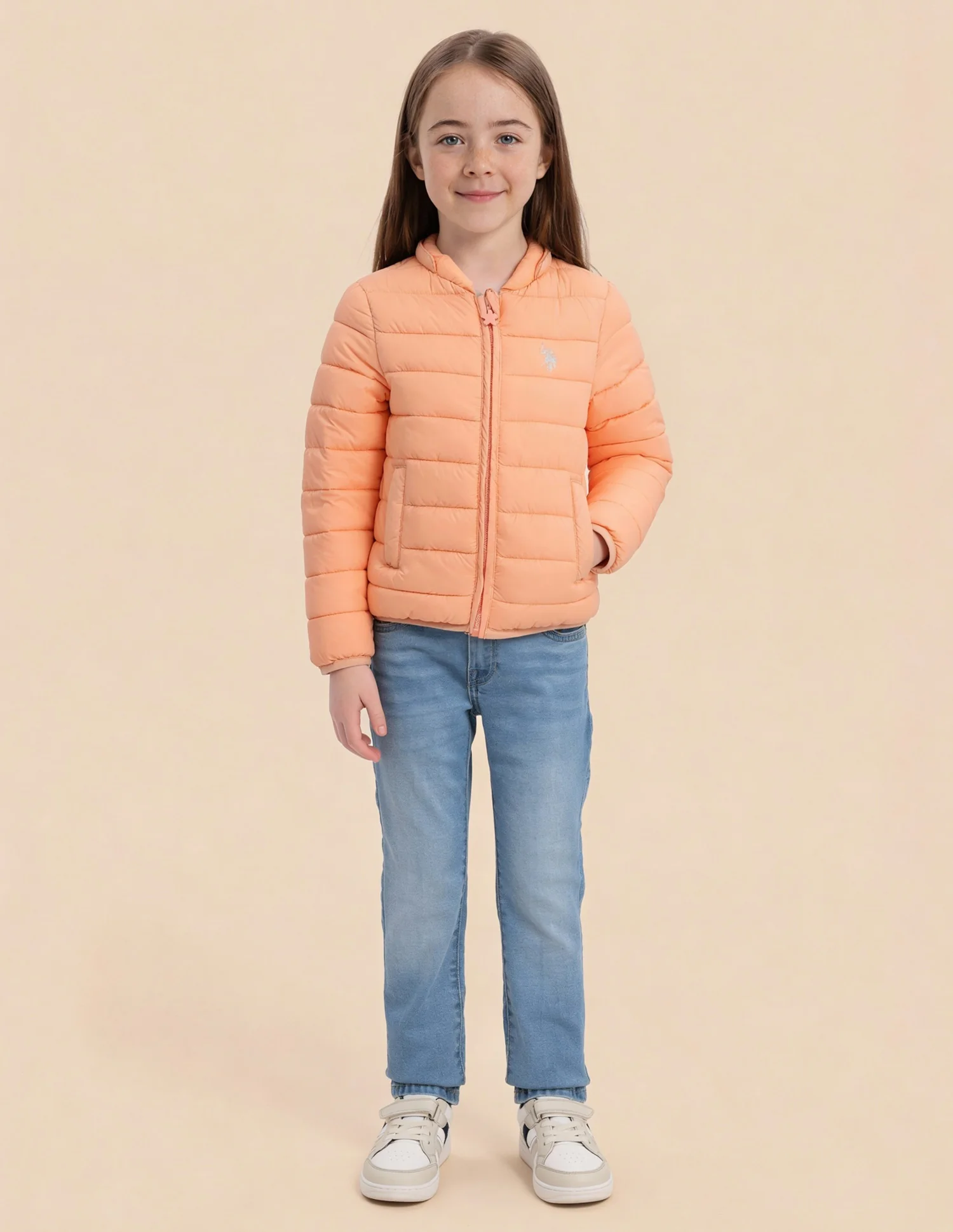 Girls Solid Packabale Jacket - Image 3