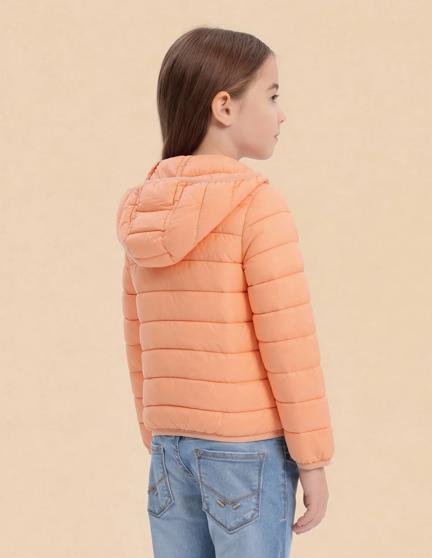 Girls Solid Packabale Jacket - Image 5