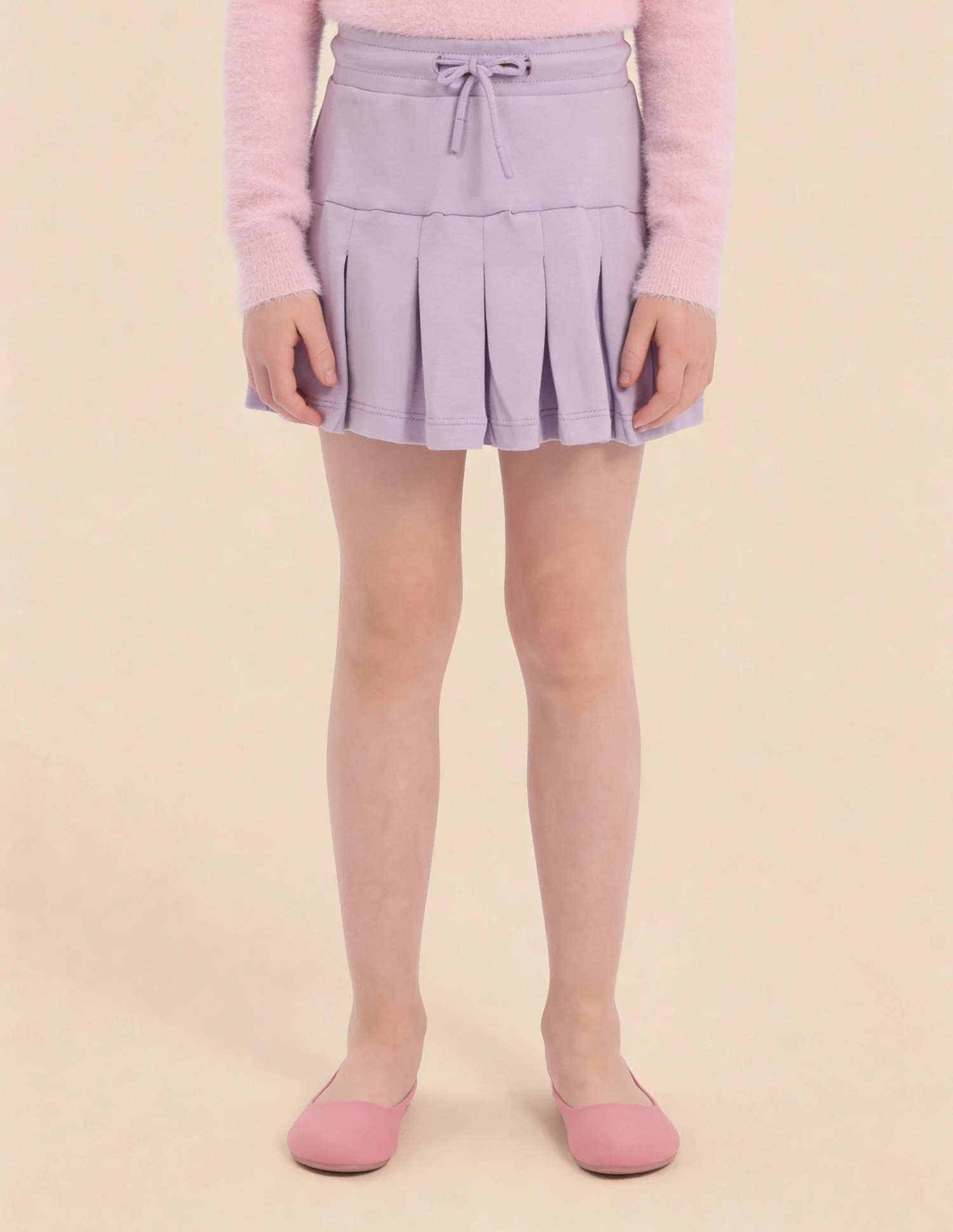 Girls Solid Pleated Skirt - Image 3