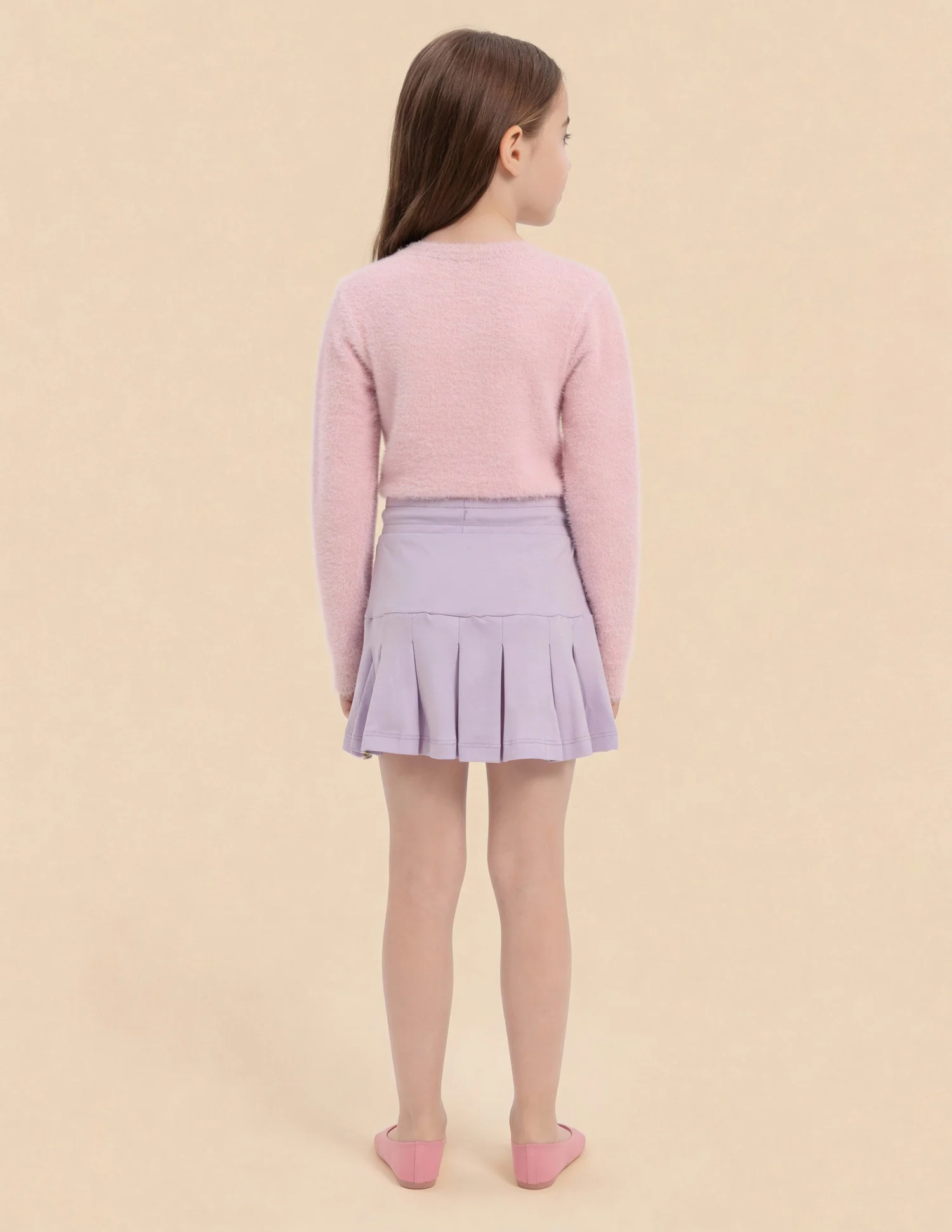 Girls Solid Pleated Skirt - Image 4