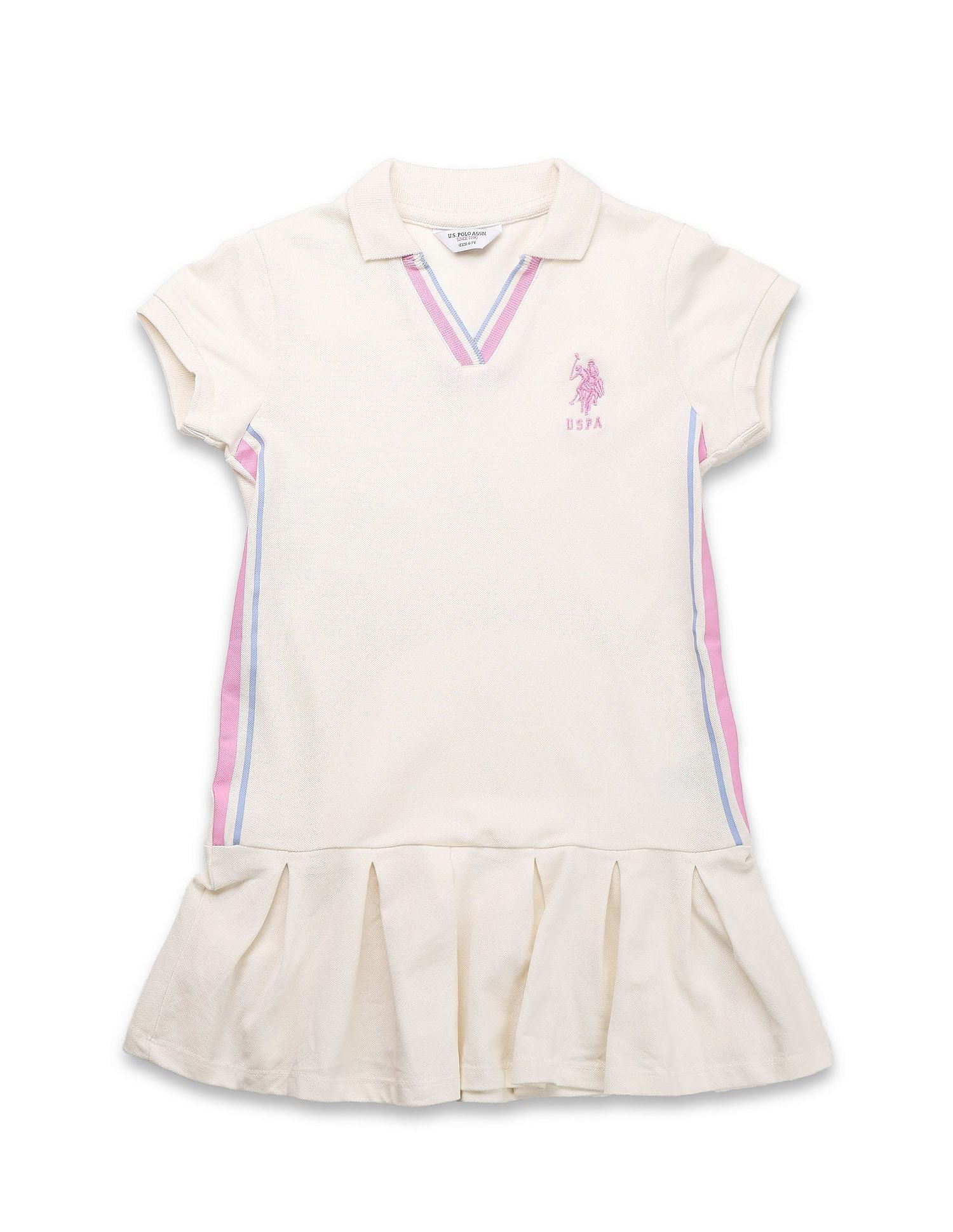 Girls Solid Pleated Tennis Dress - Image 6