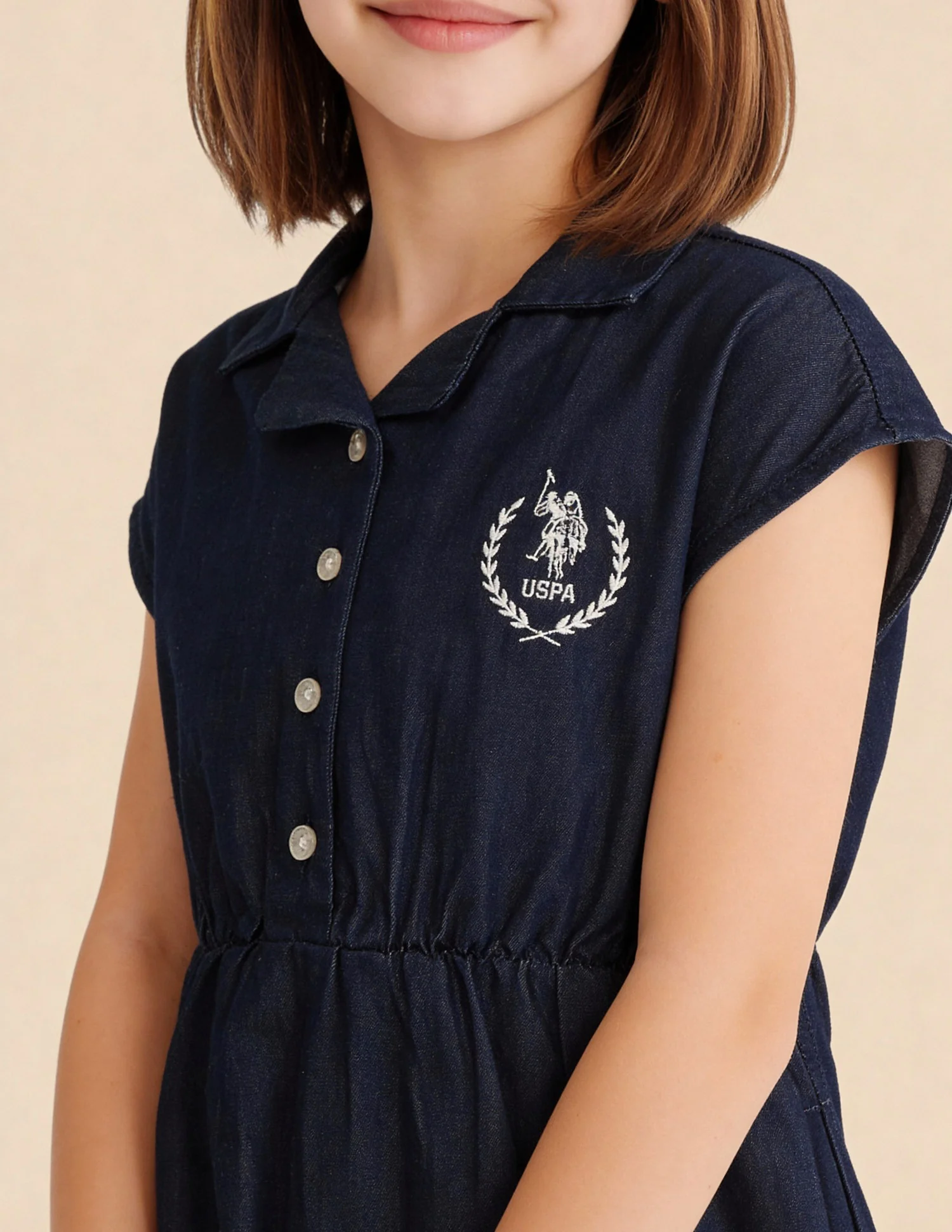 Girls Solid Regular Fit Dress - Image 4