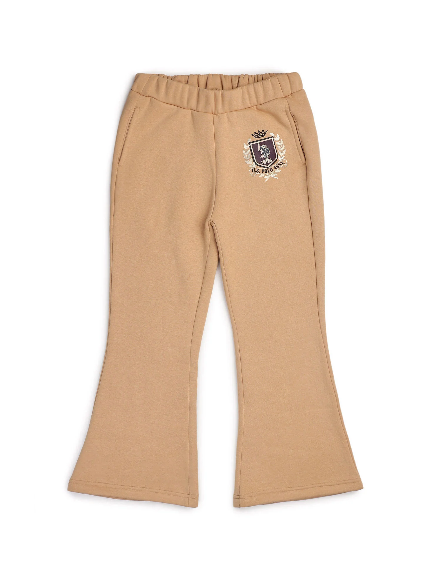 Girls Solid Regular Fit Flared Track Pants - Image 8