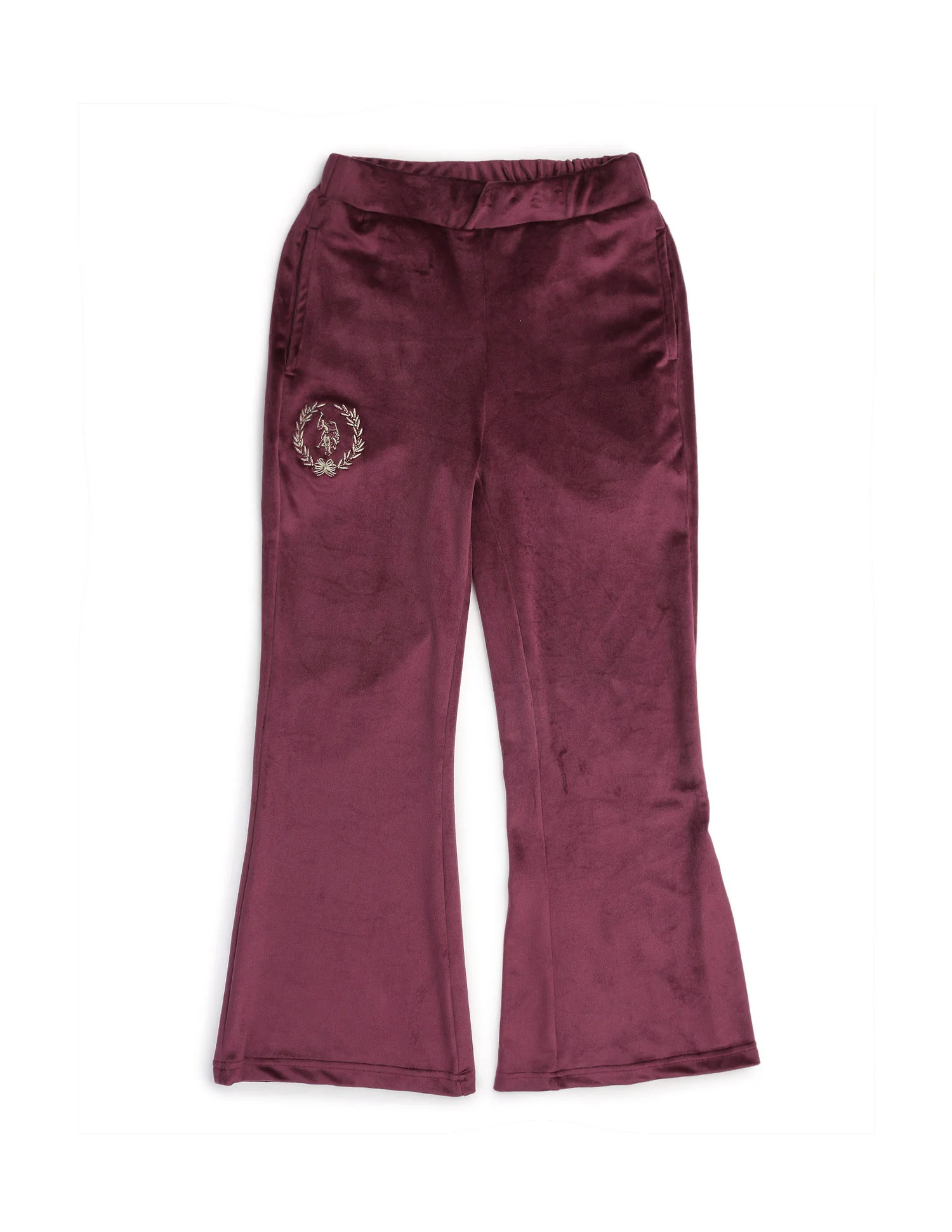 Girls Solid Regular Fit Flared Track Pants - Image 8
