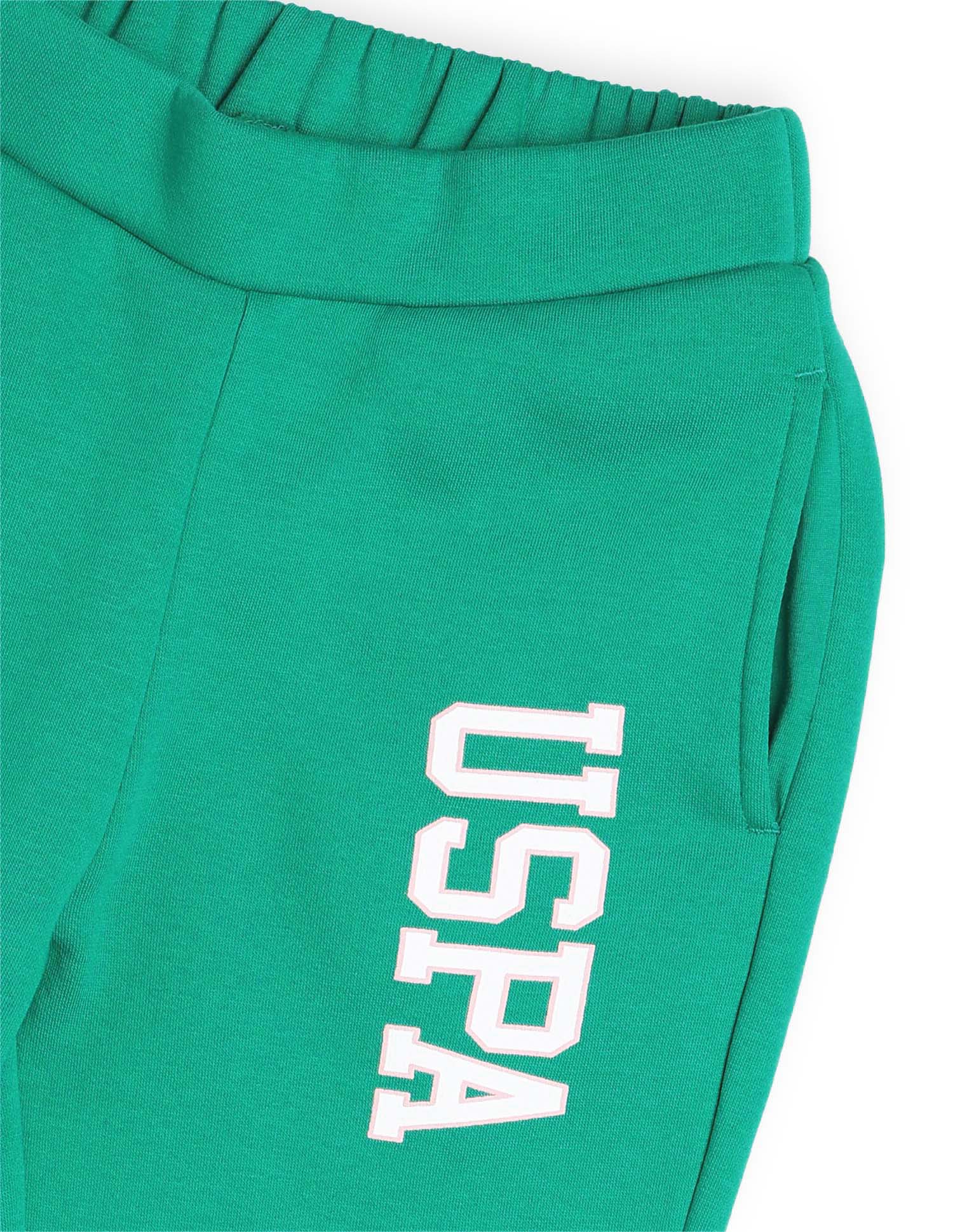 Girls Solid Regular Fit Flared Track Pants - Image 10