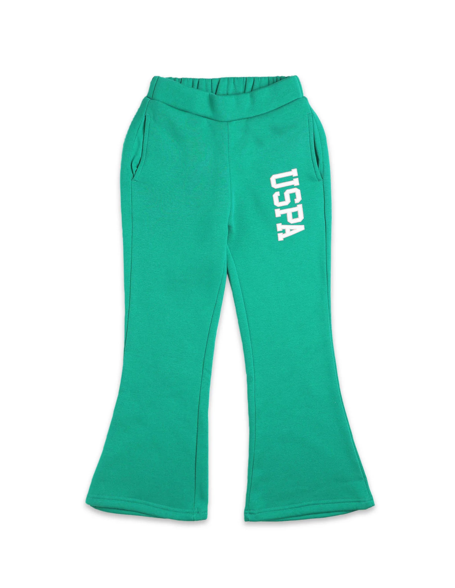 Girls Solid Regular Fit Flared Track Pants - Image 8