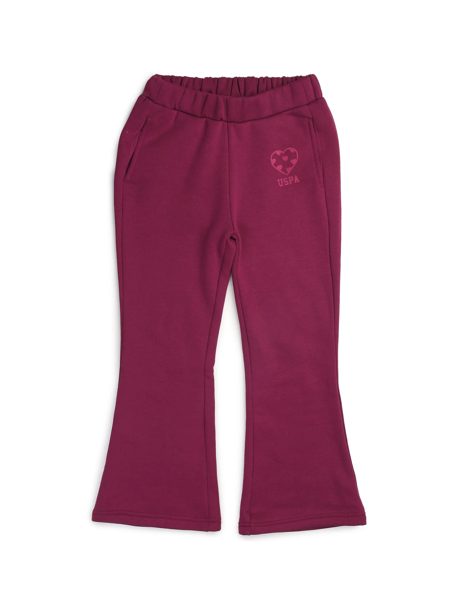 Girls Solid Regular Fit Flared Track Pants - Image 8