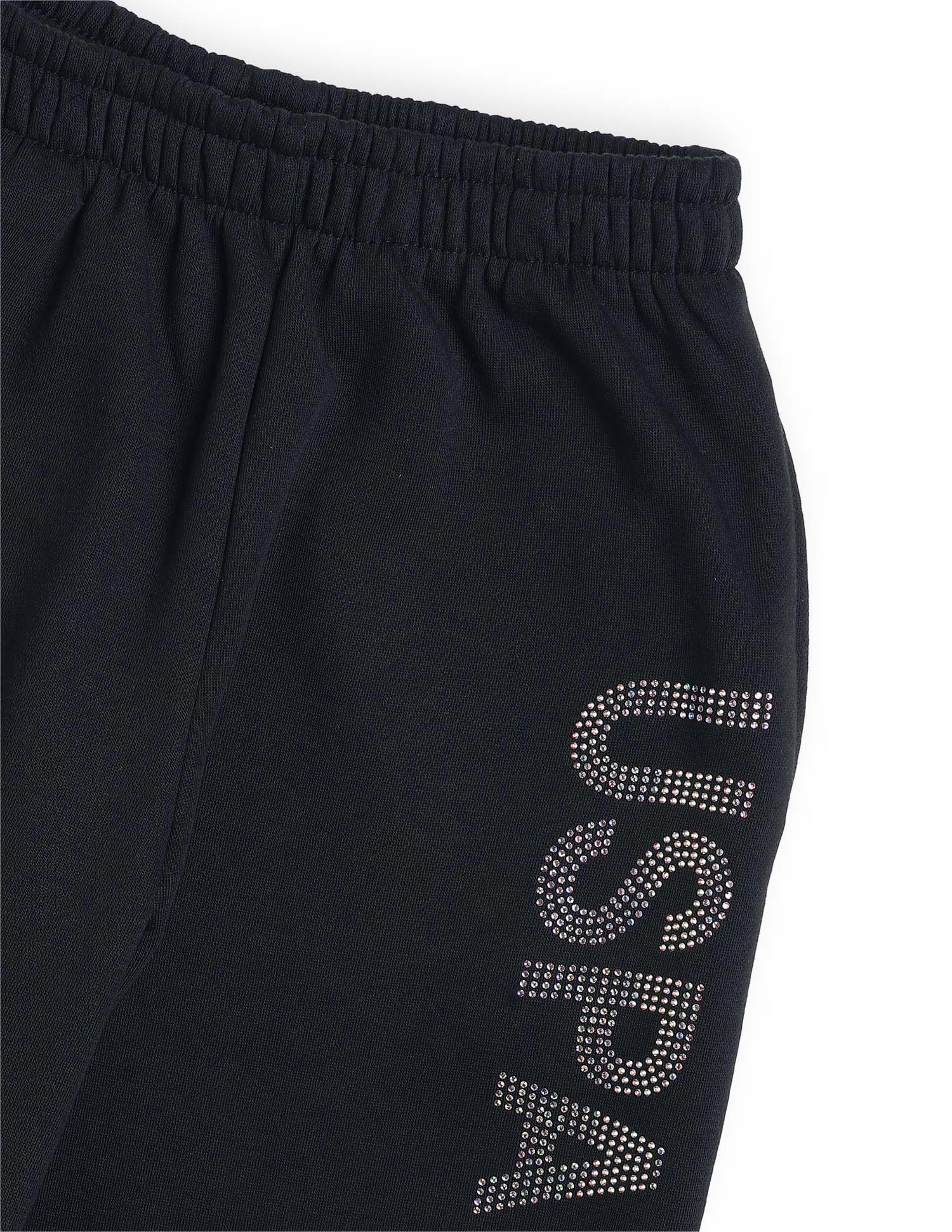 Girls Solid Regular Fit Joggers - Image 10