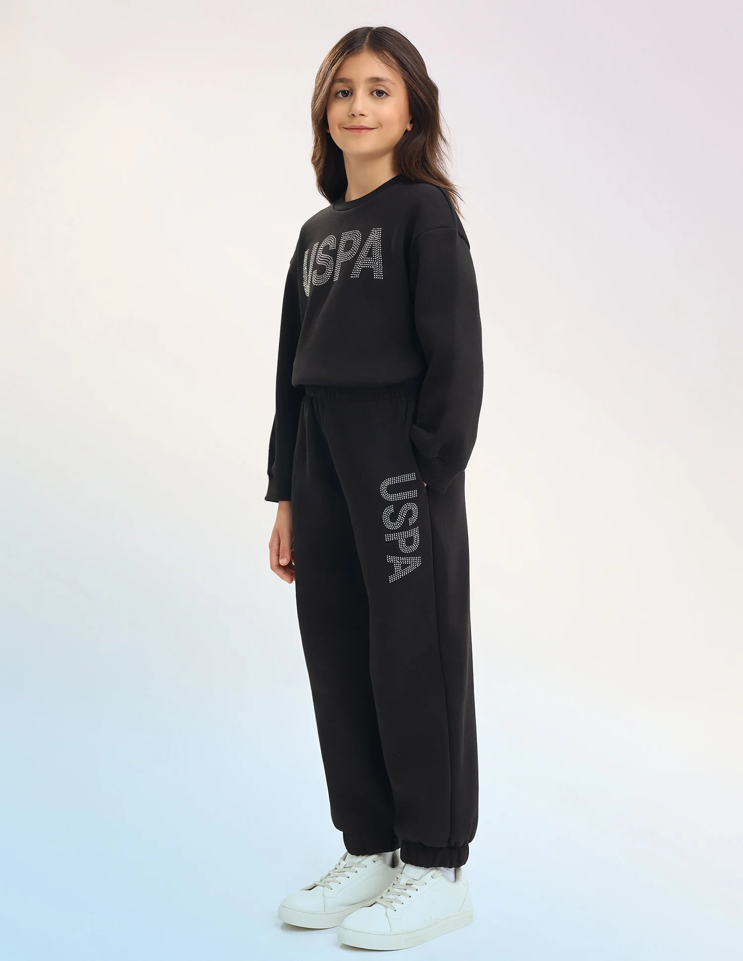 Girls Solid Regular Fit Joggers - Image 4
