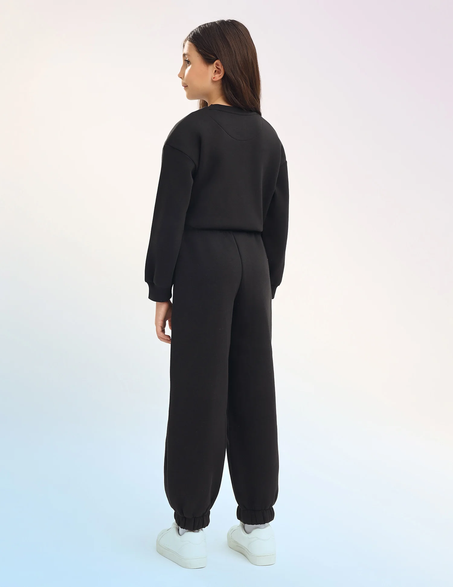 Girls Solid Regular Fit Joggers - Image 5