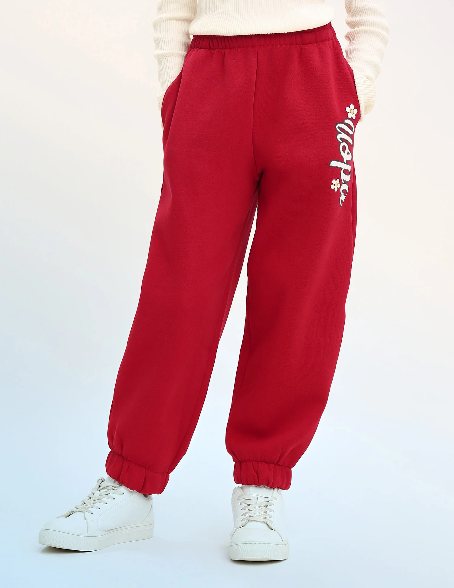 Girls Solid Regular Fit Joggers - Image 6