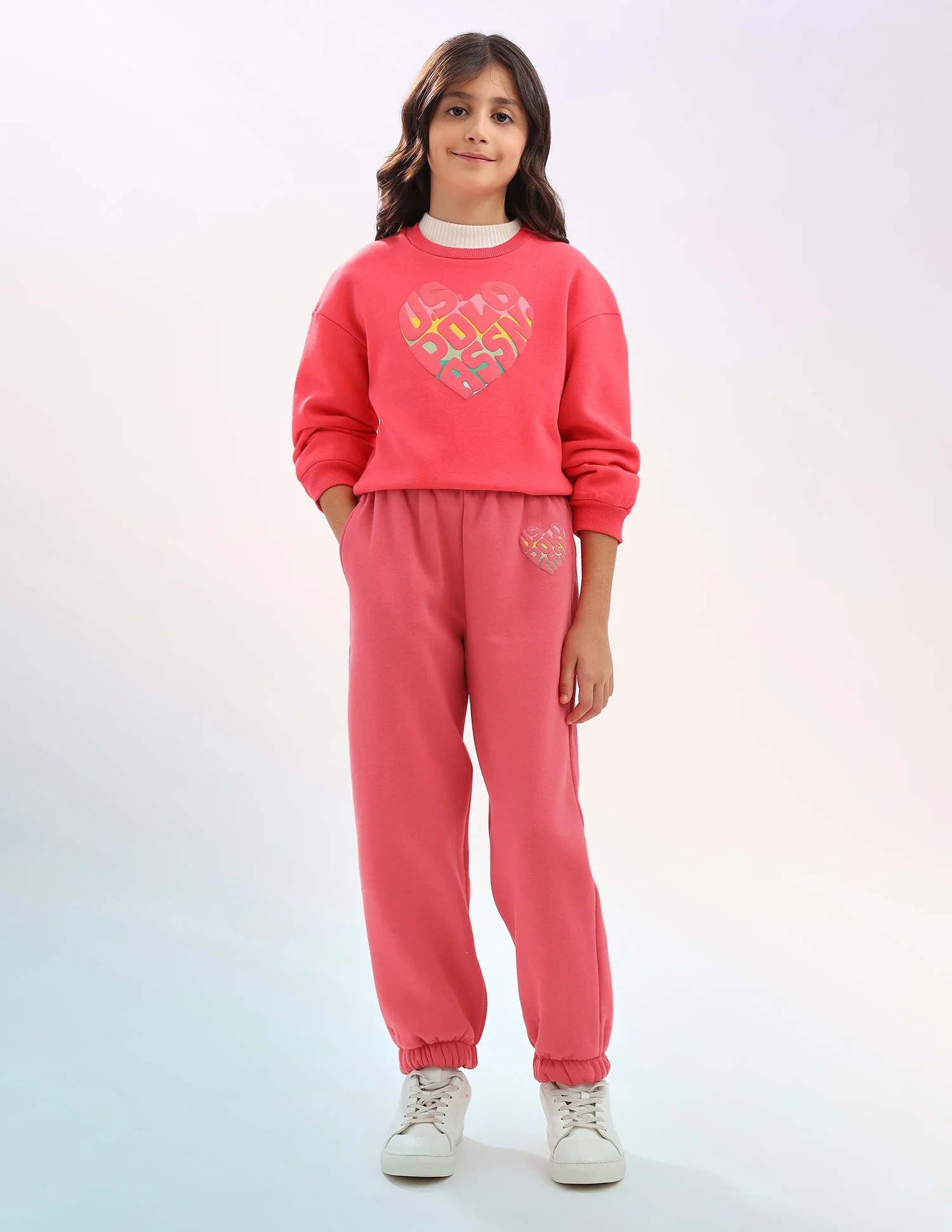 Girls Solid Regular Fit Joggers - Image 3