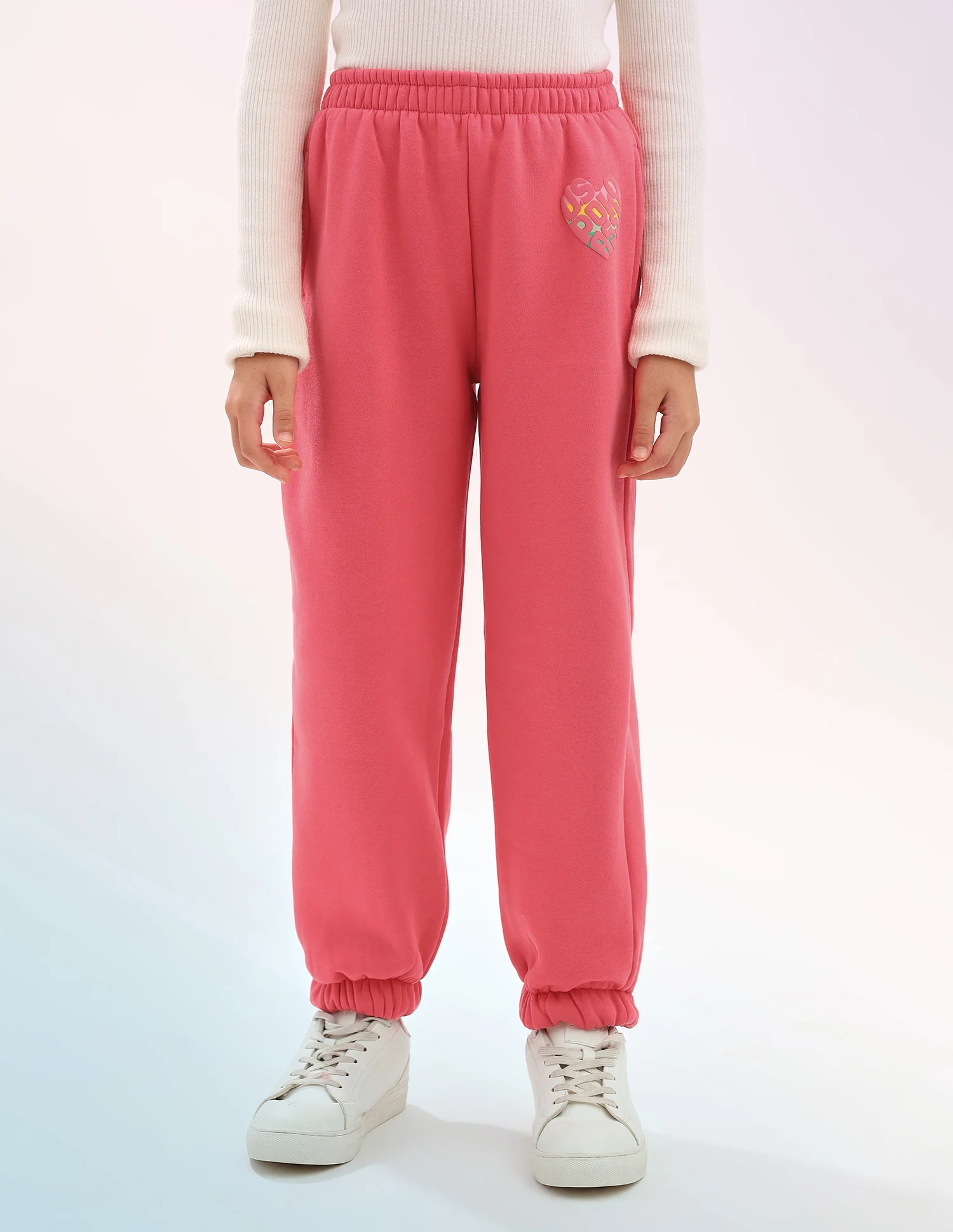 Girls Solid Regular Fit Joggers - Image 6