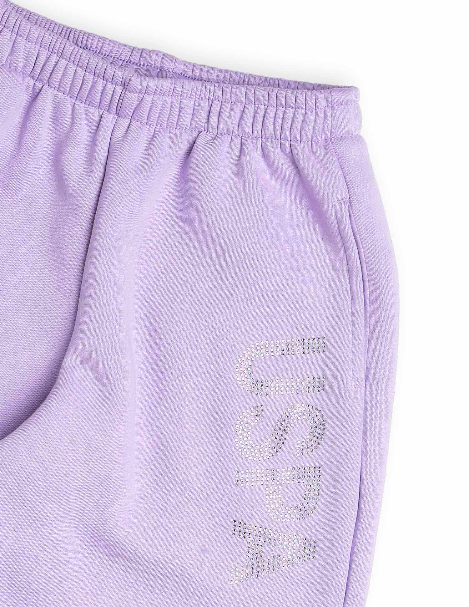 Girls Solid Regular Fit Joggers - Image 10
