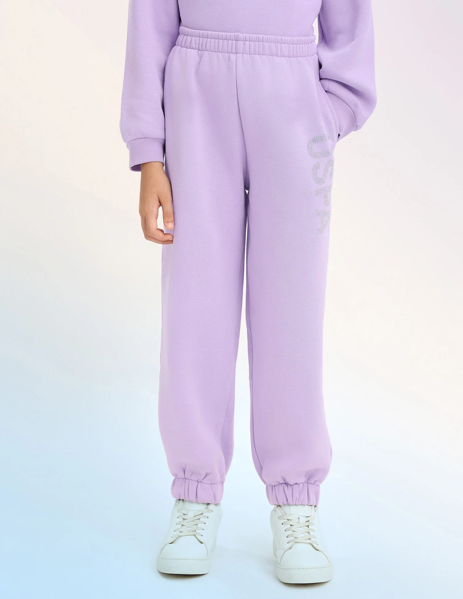 Girls Solid Regular Fit Joggers - Image 6