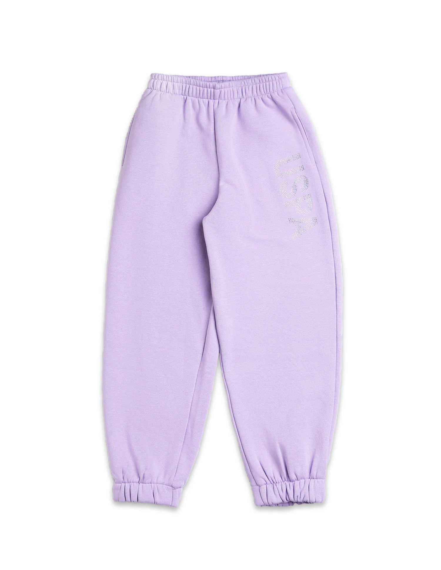 Girls Solid Regular Fit Joggers - Image 8